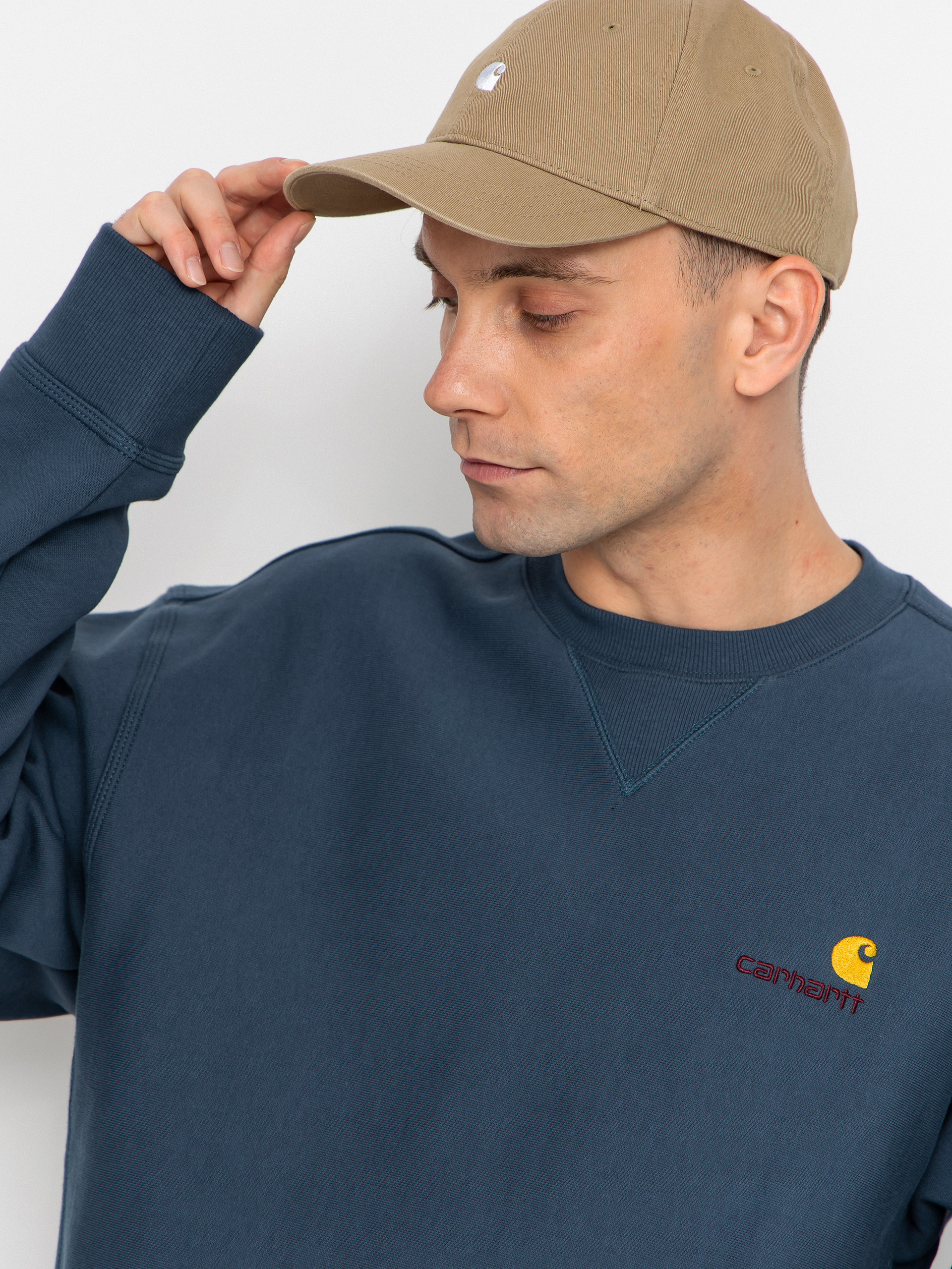 Carhartt WIP American Script Pulóver (office blue)