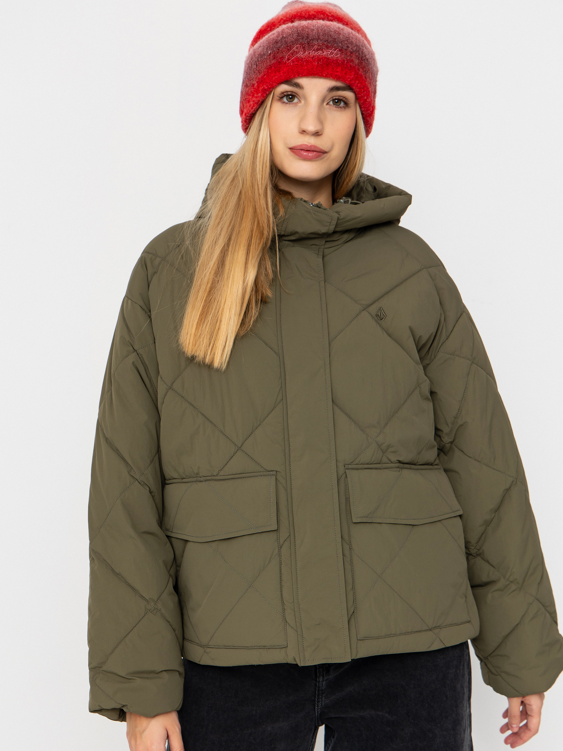 Dzseki Volcom Out Of Boxy Puff Wmn (wintermoss)