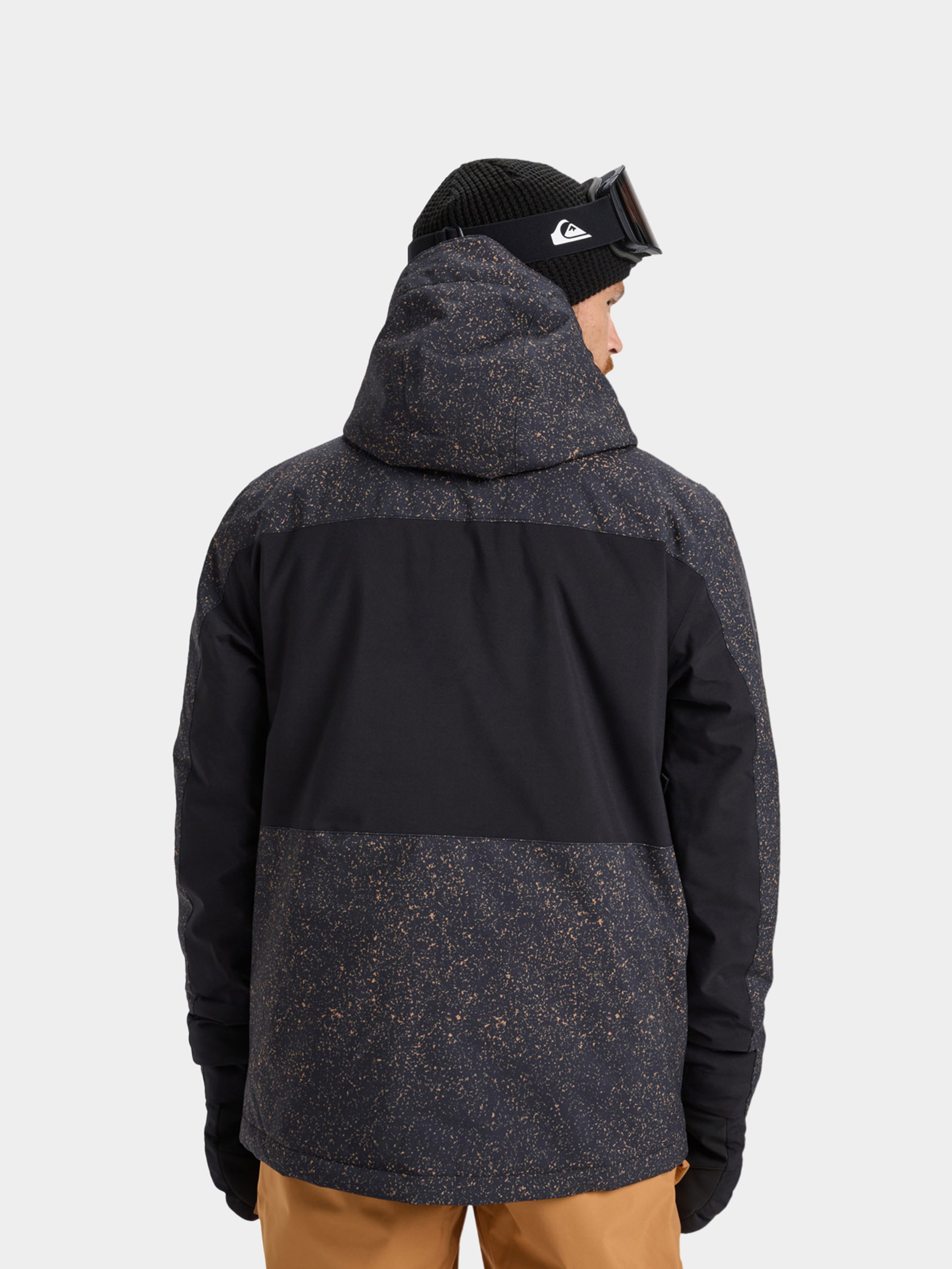 Férfi Quiksilver Sycamore Printed Snowboard dzseki (mountain static true black)