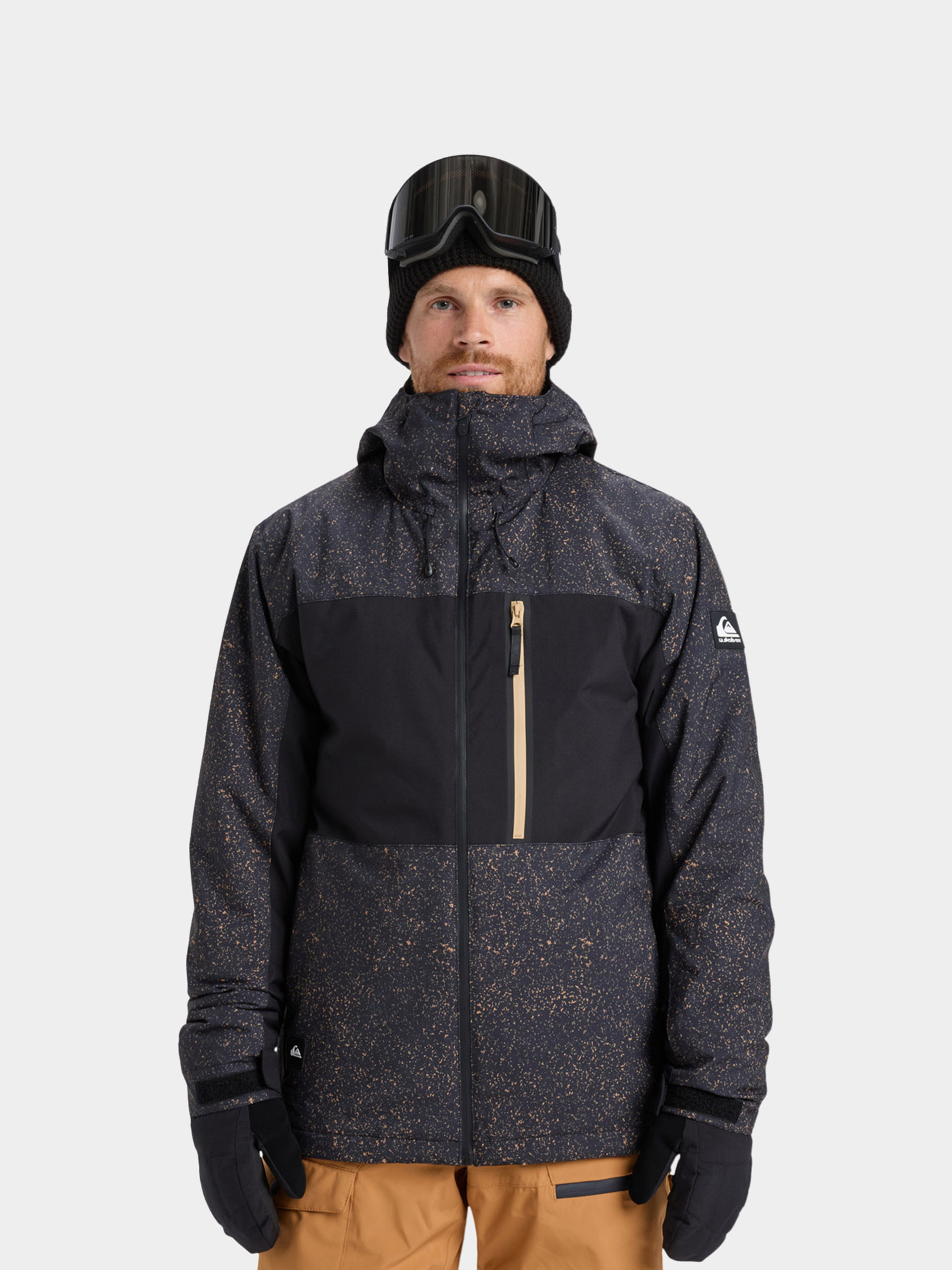 Férfi Quiksilver Sycamore Printed Snowboard dzseki (mountain static true black)