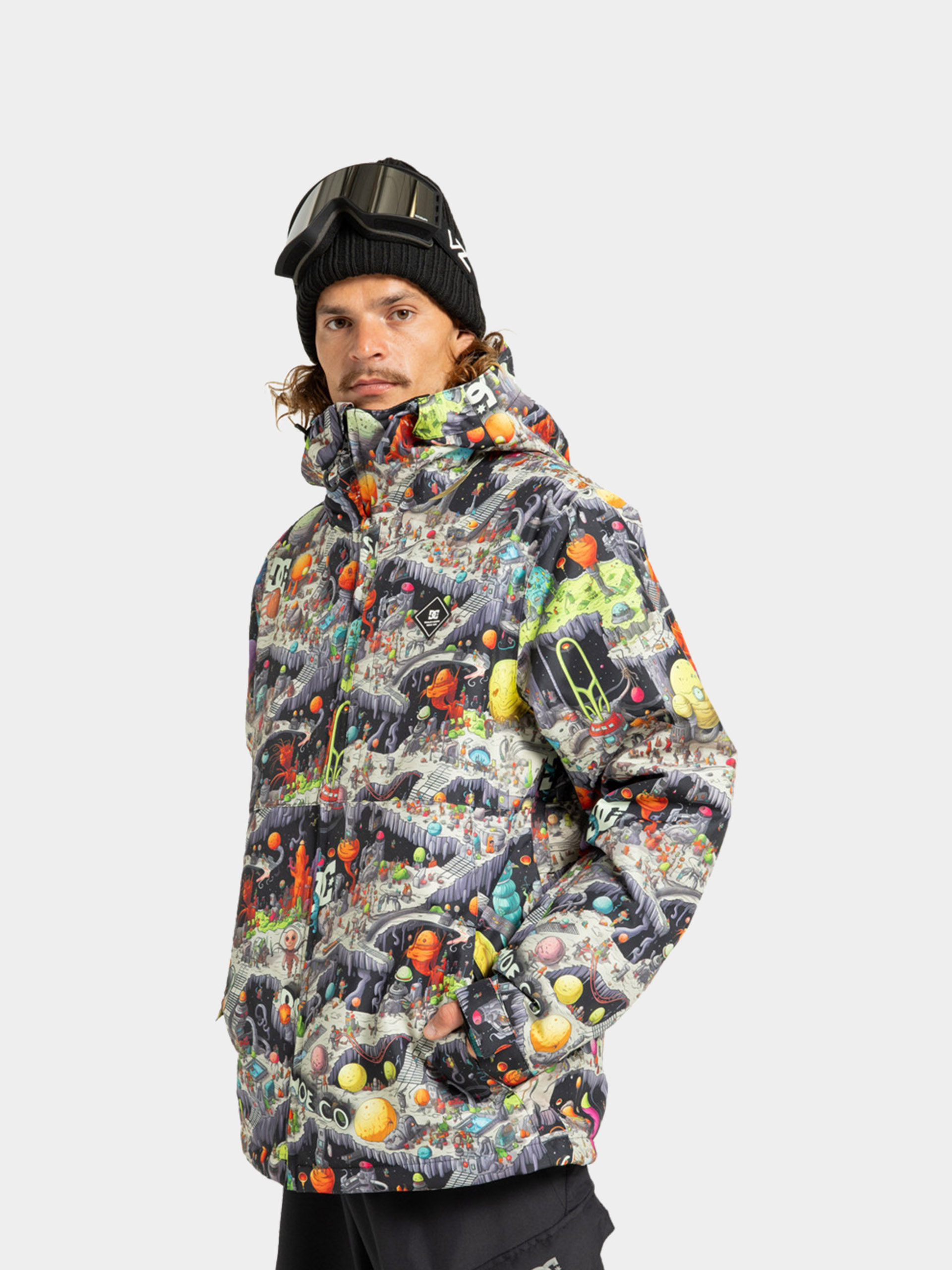 Snowboard dzseki DC Basis Print (outer world black)