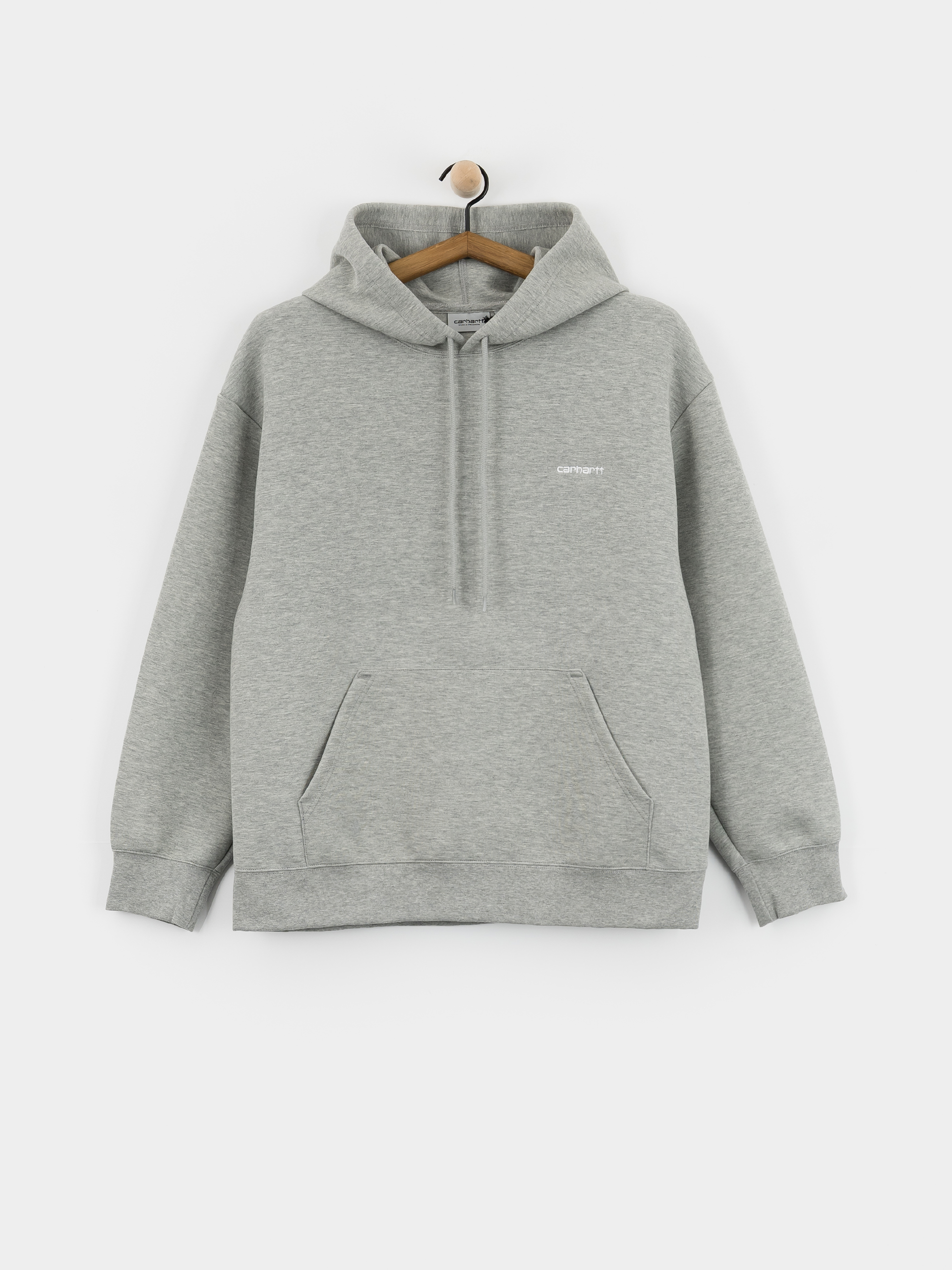 Kapucnis pulóver Carhartt WIP Alda HD (grey heather/white)