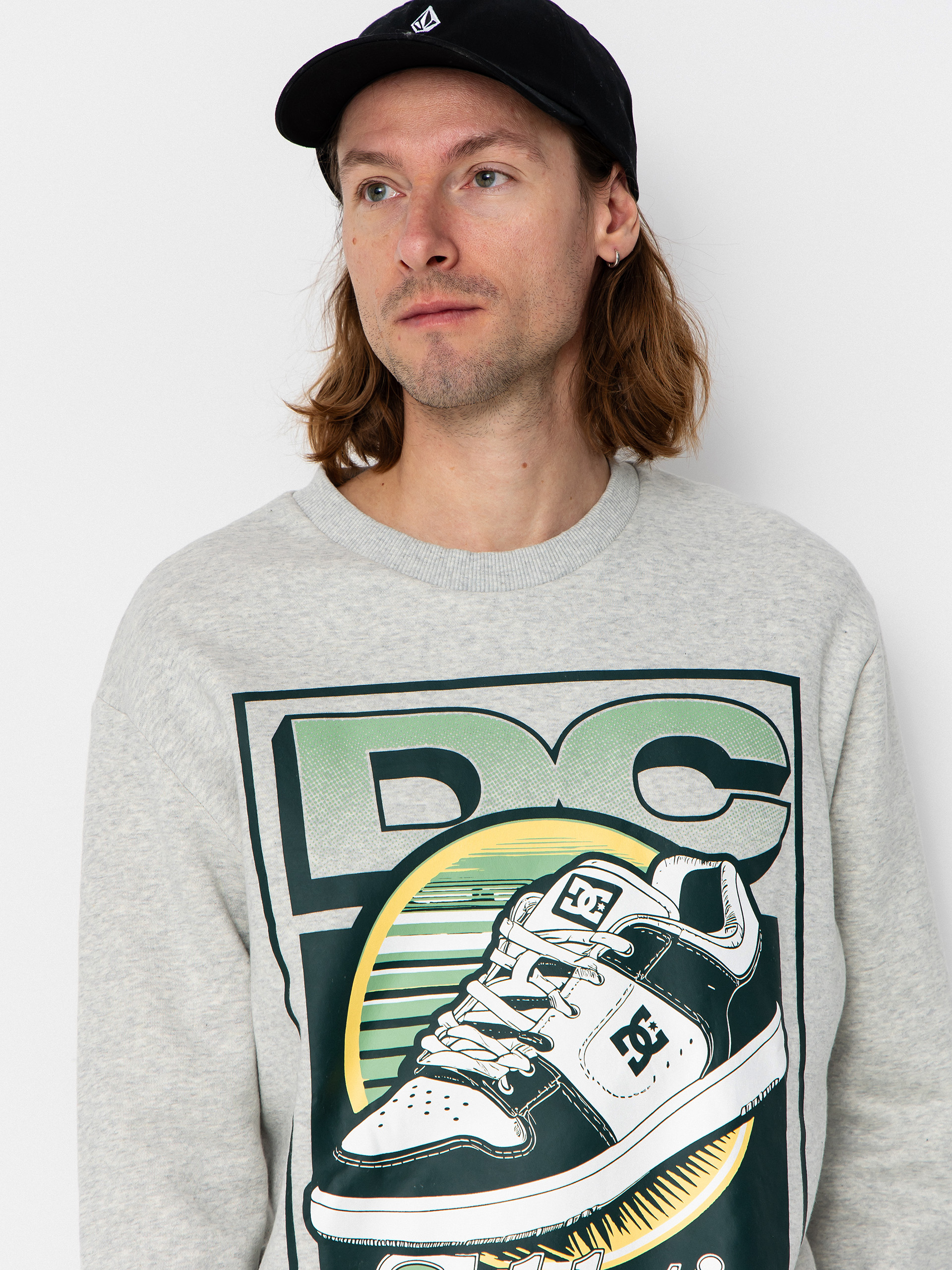 Pulóver DC Manteca Tribute Crew (light heather grey)