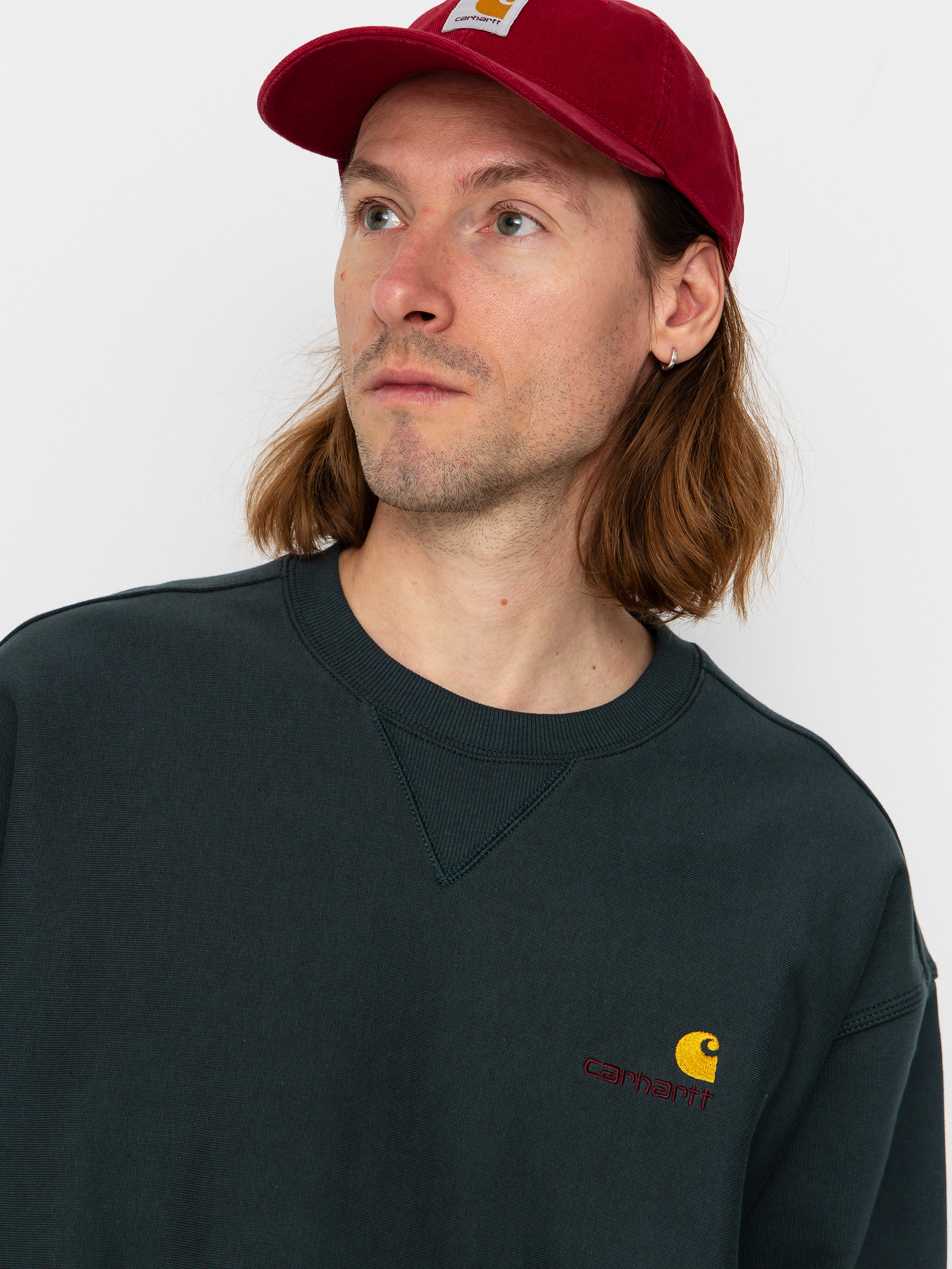 Pulóver Carhartt WIP American Script (kale green)