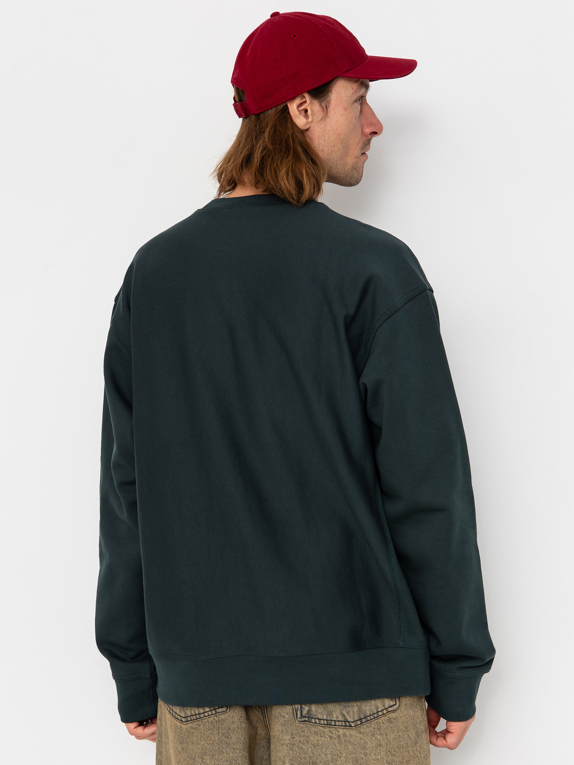 Pulóver Carhartt WIP American Script (kale green)