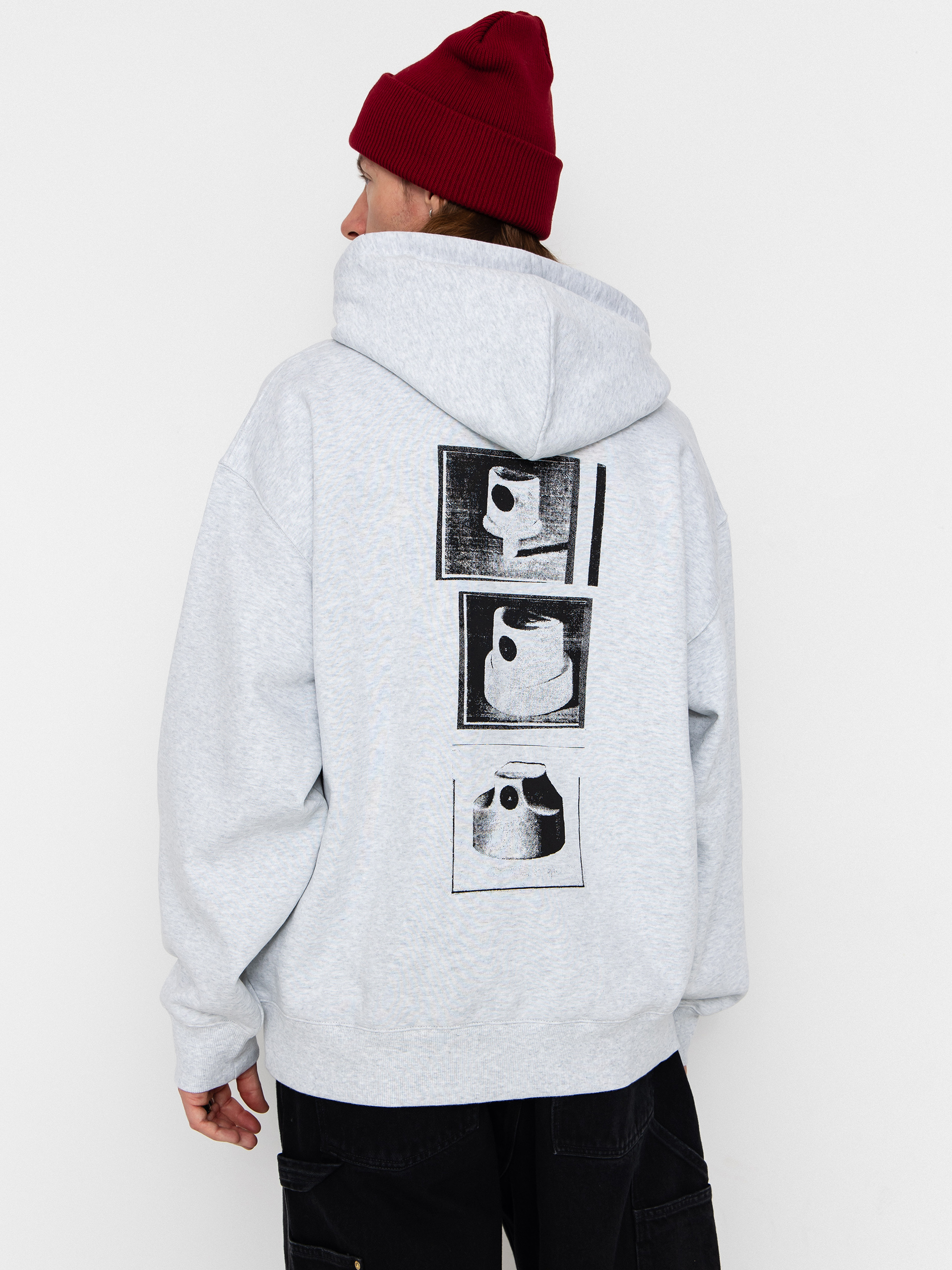 Kapucnis pulóver Carhartt WIP Caps HD (ash heather)