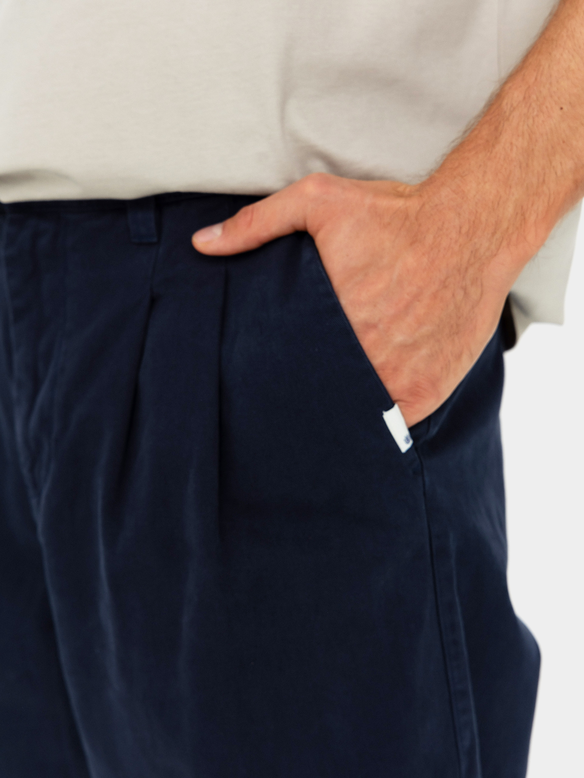 Element Big Pleated Chino Kisnadrág (eclipse navy)