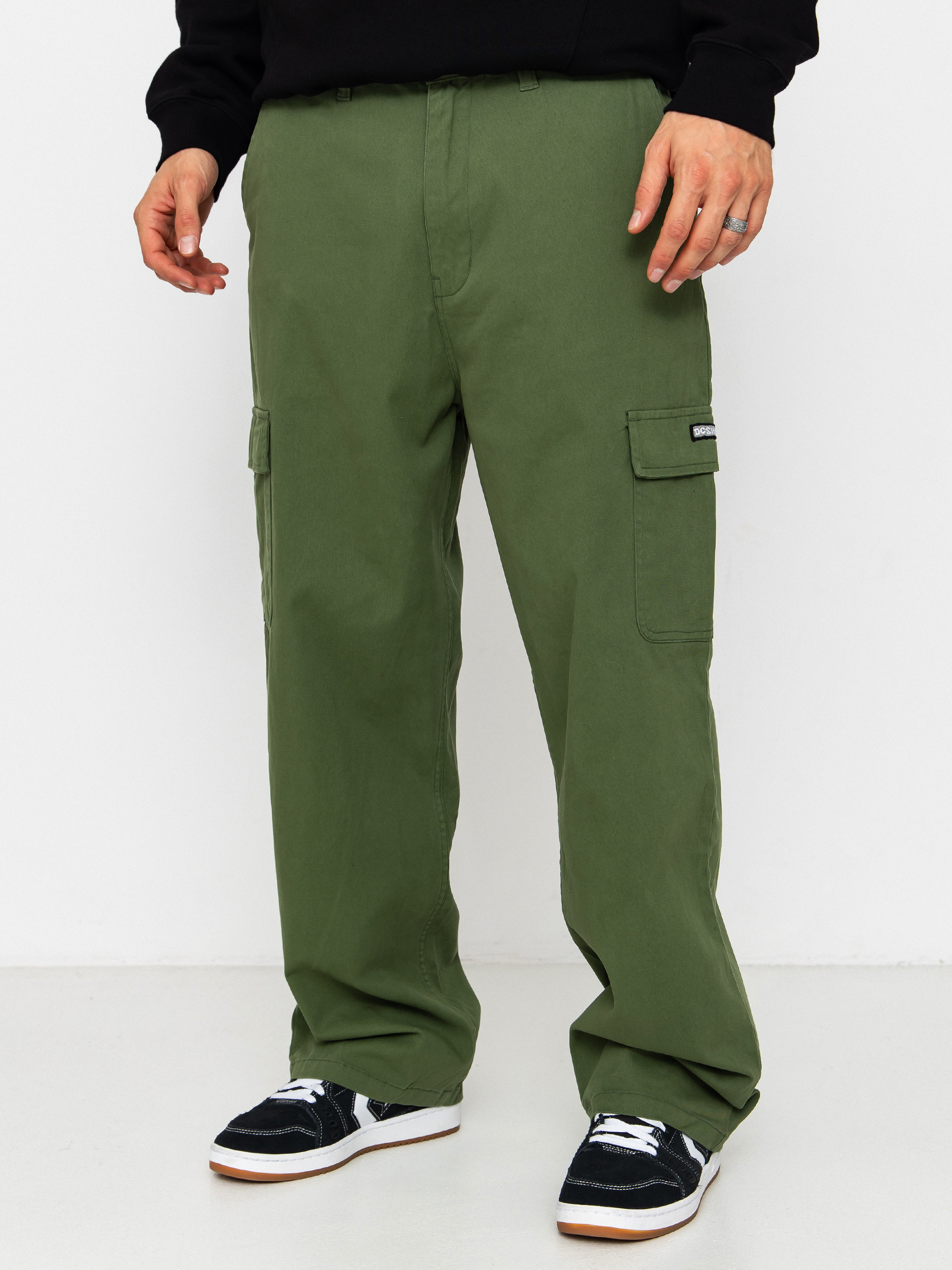 DC Worker Baggy Chino Cargo Kisnadrág (bronze green)