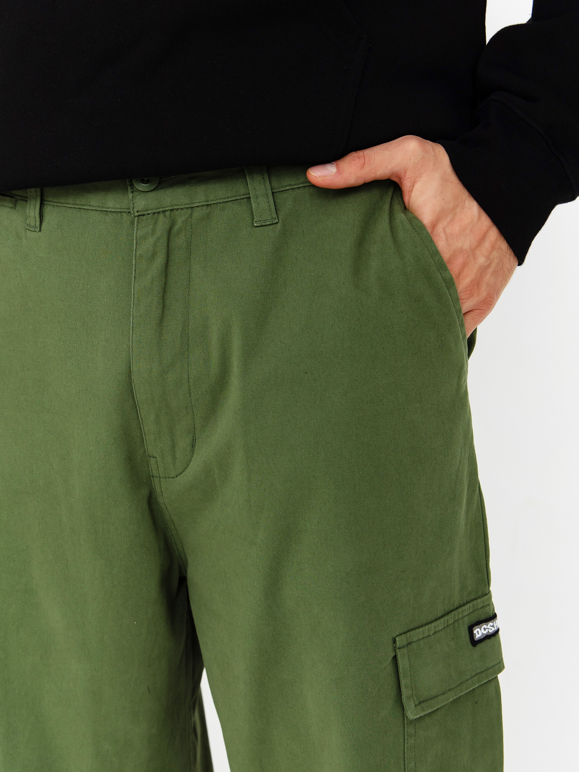 DC Worker Baggy Chino Cargo Kisnadrág (bronze green)