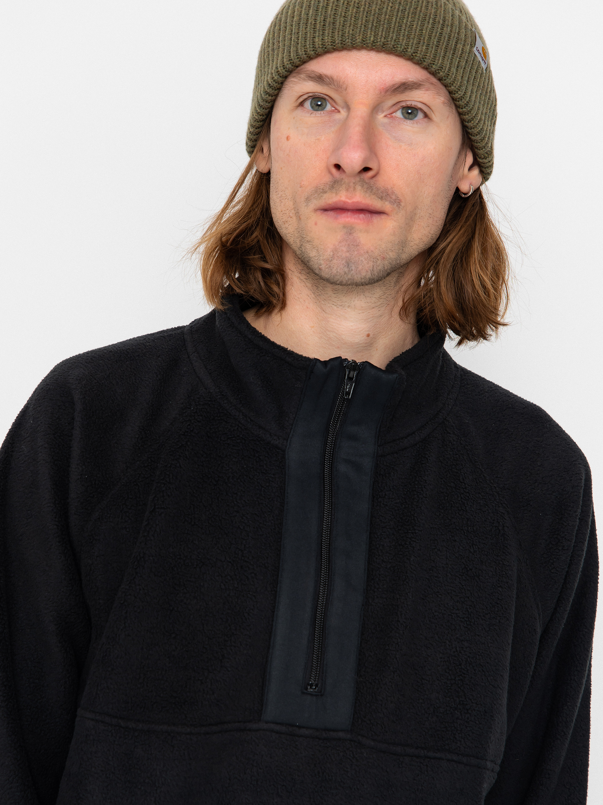 Pulóver Jones Snowboards Lodge Half Zip Rec (stealth black)