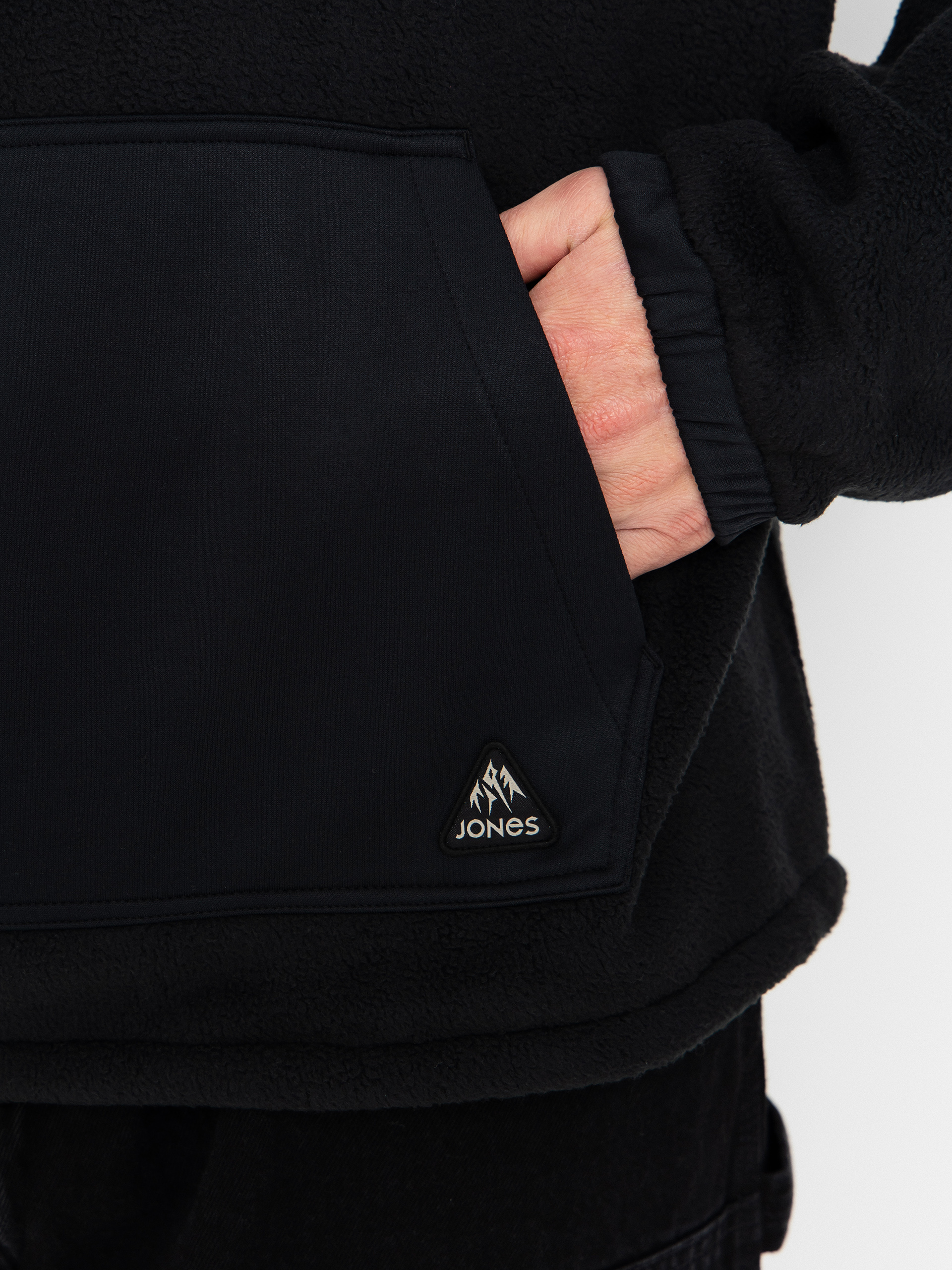 Pulóver Jones Snowboards Lodge Half Zip Rec (stealth black)