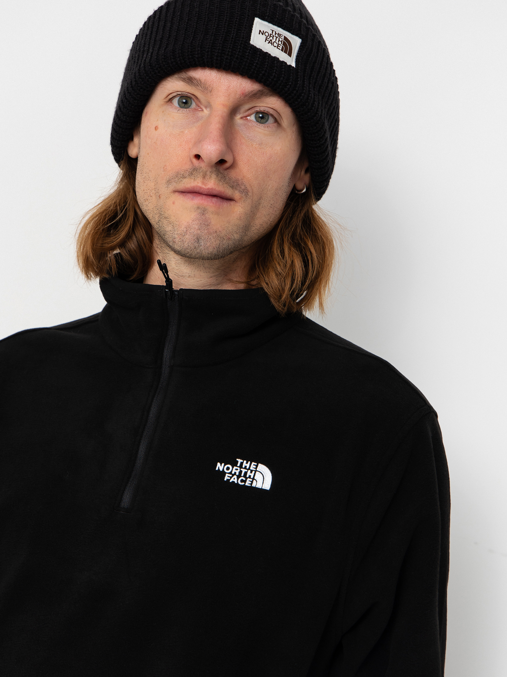 Férfi Polár pulóver The North Face Glacier FLC 1/4 Zip (tnf black)