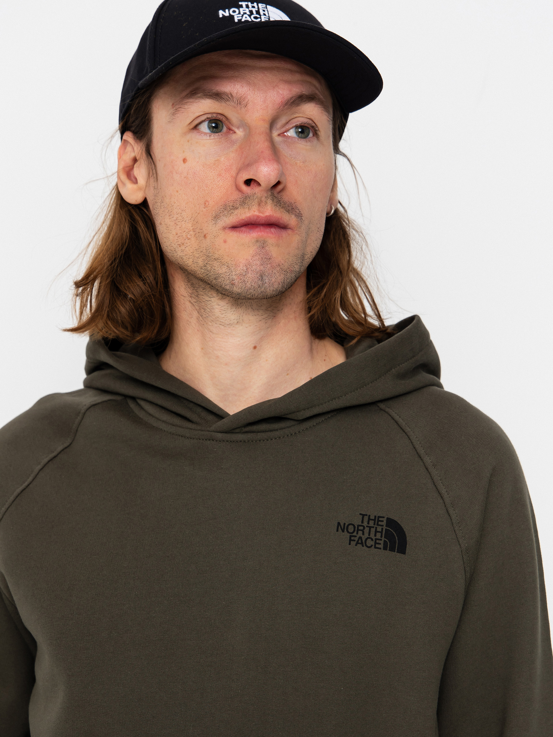 Kapucnis pulóver The North Face Box Nse Edge Of Light Infill Raglan HD (new taupe green/tnf bla)