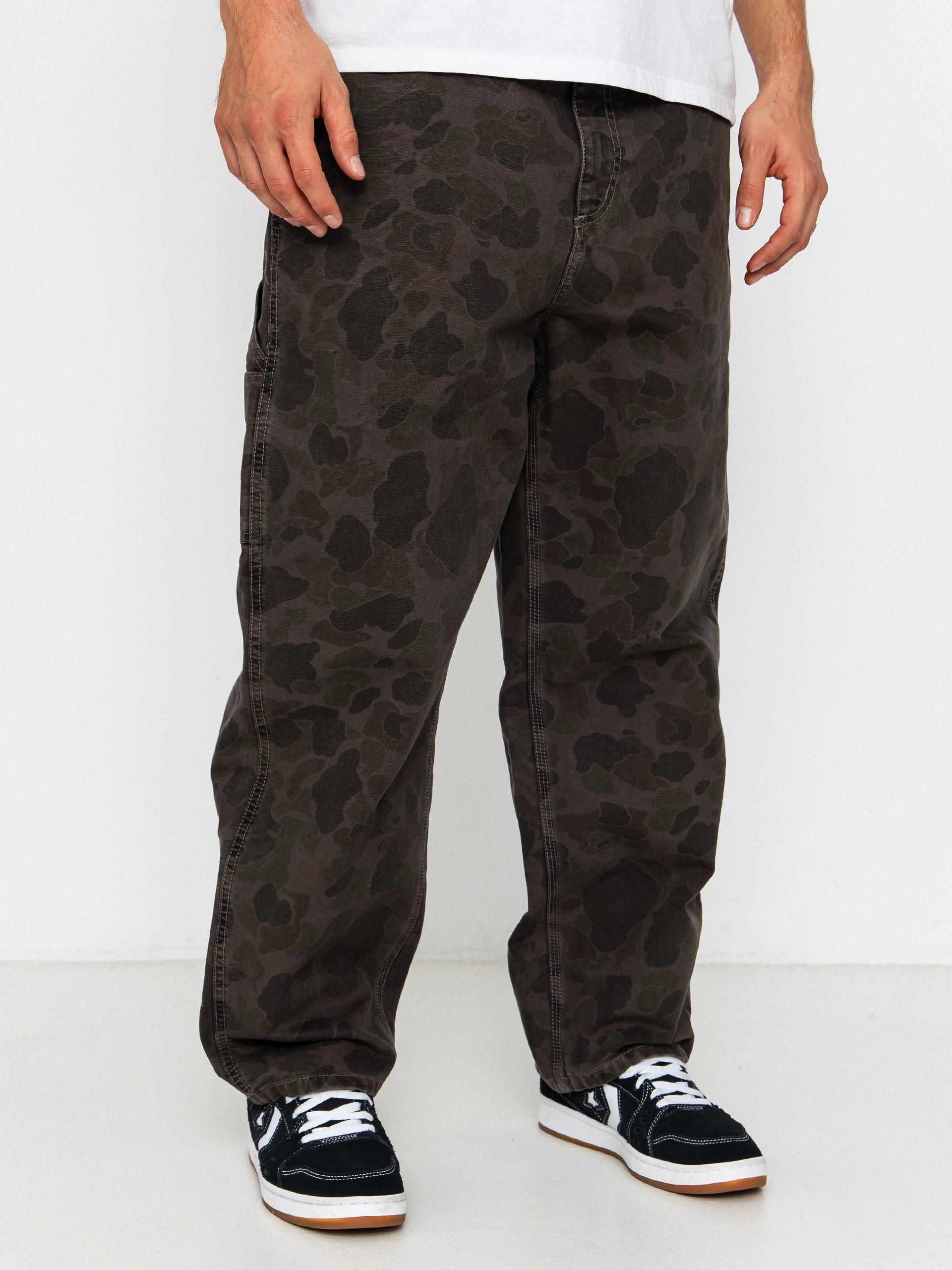 Kisnadrág Carhartt WIP Duck Single Knee (camo duck/green/porphyry/garment dyed)