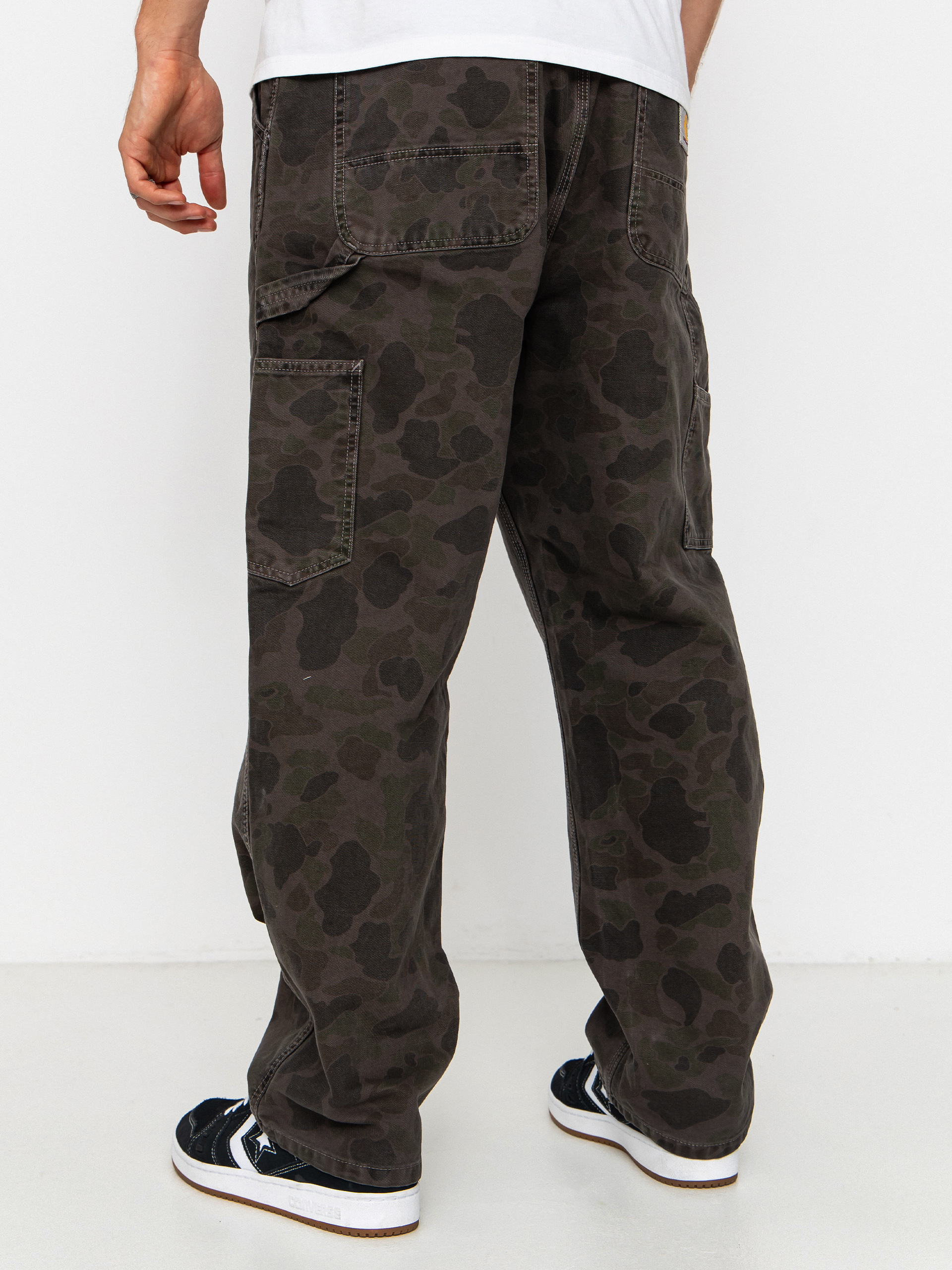 Kisnadrág Carhartt WIP Duck Single Knee (camo duck/green/porphyry/garment dyed)