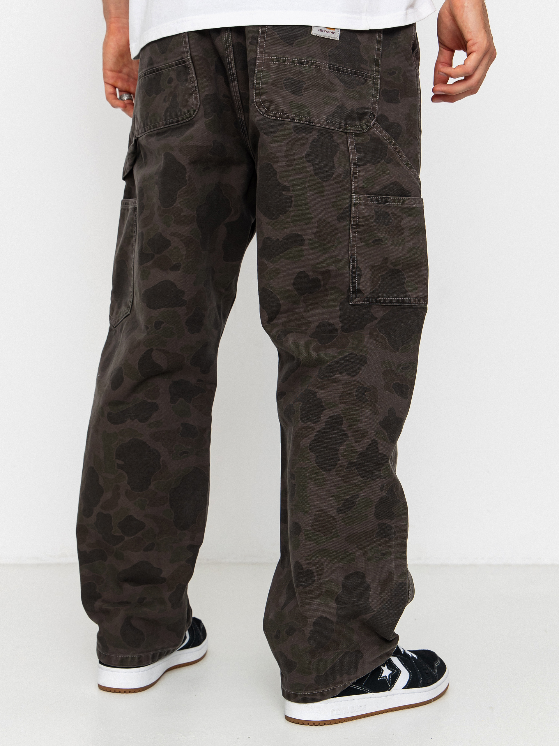 Kisnadrág Carhartt WIP Duck Single Knee (camo duck/green/porphyry/garment dyed)