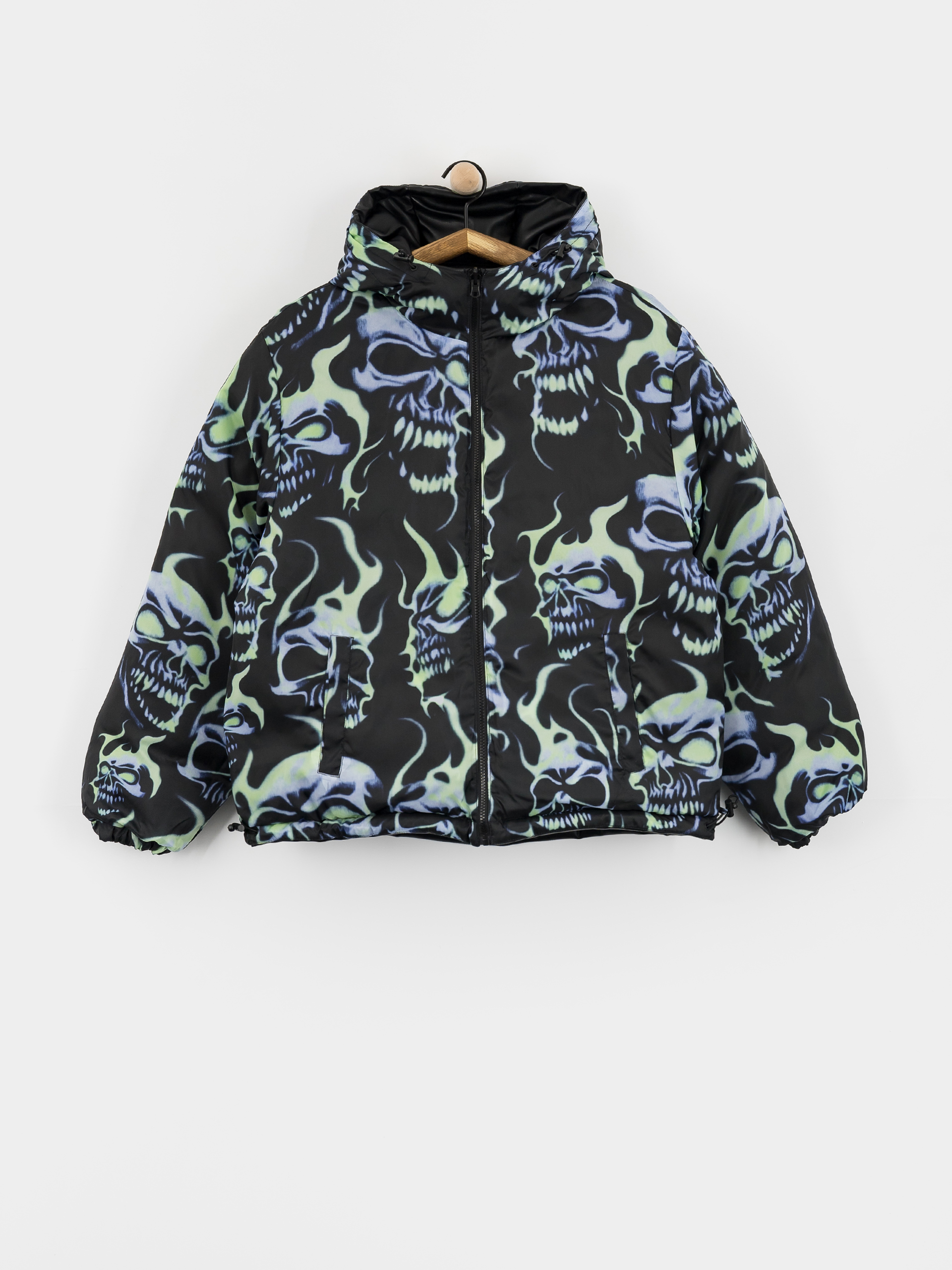 Wasted Paris Skull Puffer Dzseki (black)