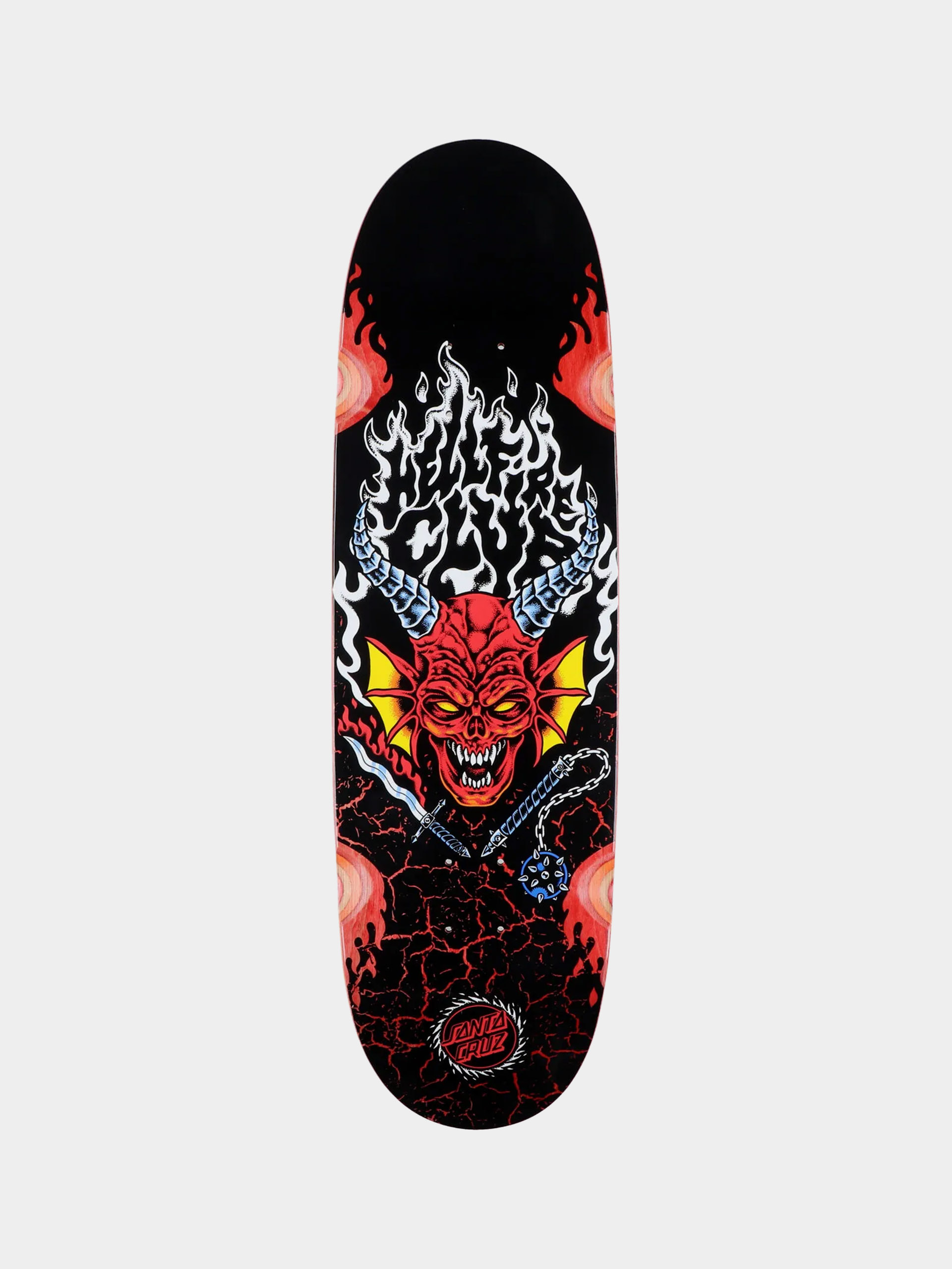 Gördeszka lap Santa Cruz X Stranger Things Hellfire Club Flames