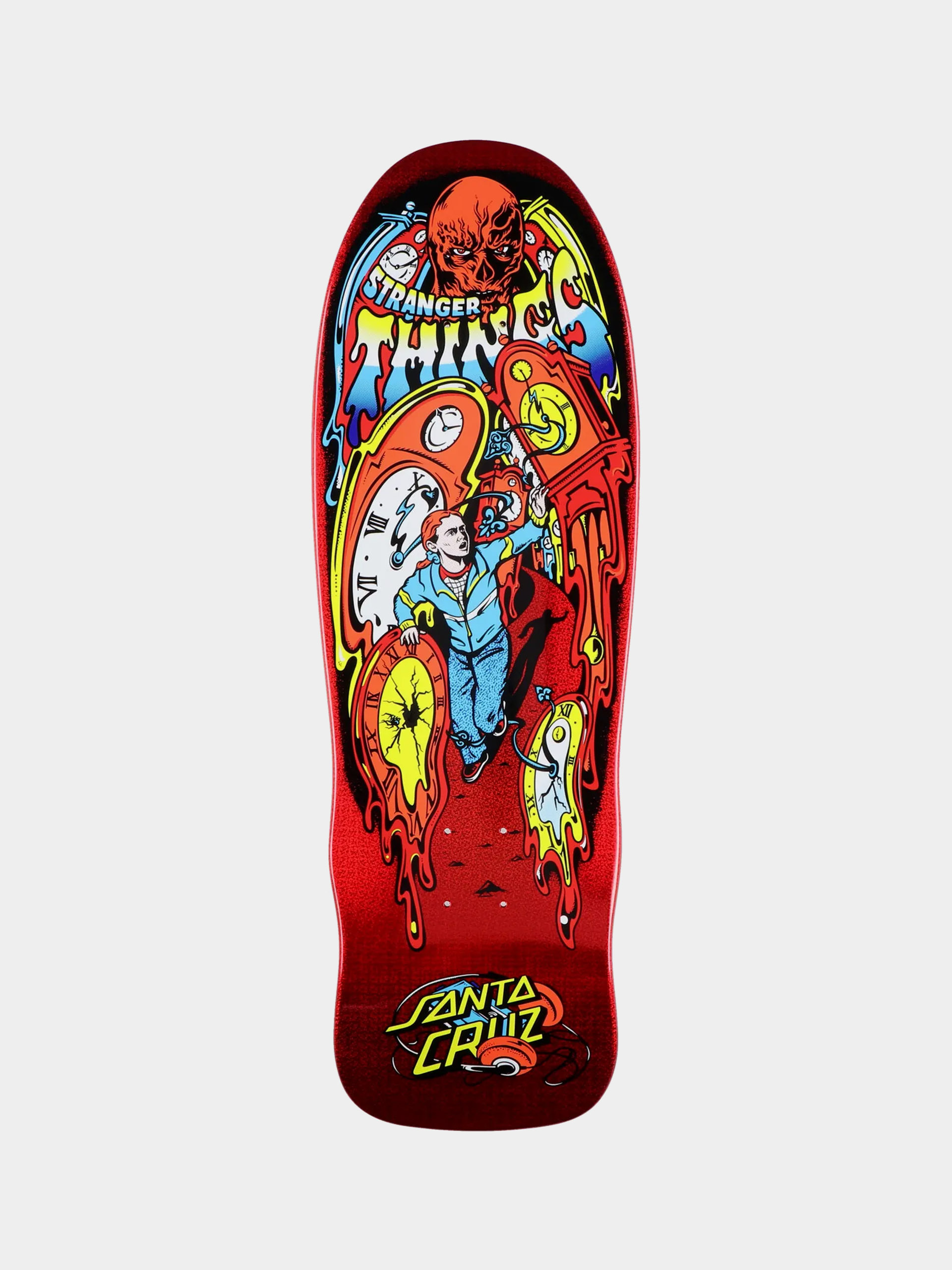 Gördeszka lap Santa Cruz X Stranger Things Grabke Max Melting Clock