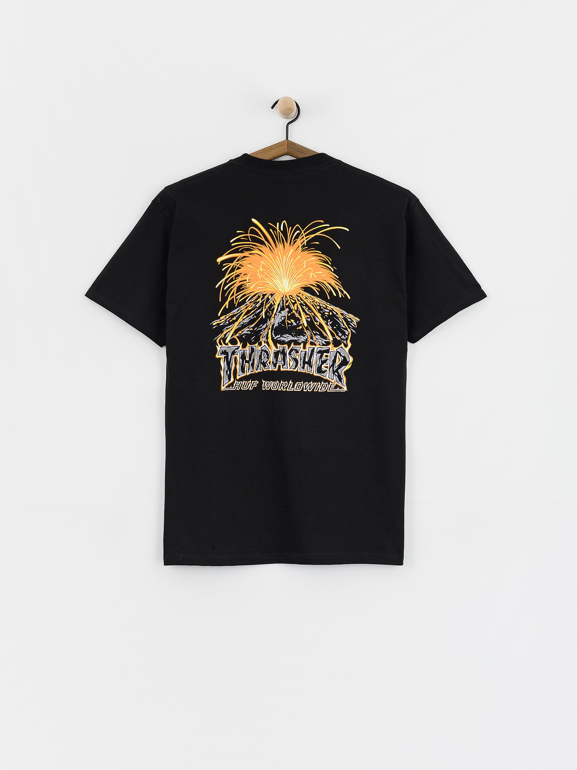 Póló HUF X Thrasher Meltdown (black)
