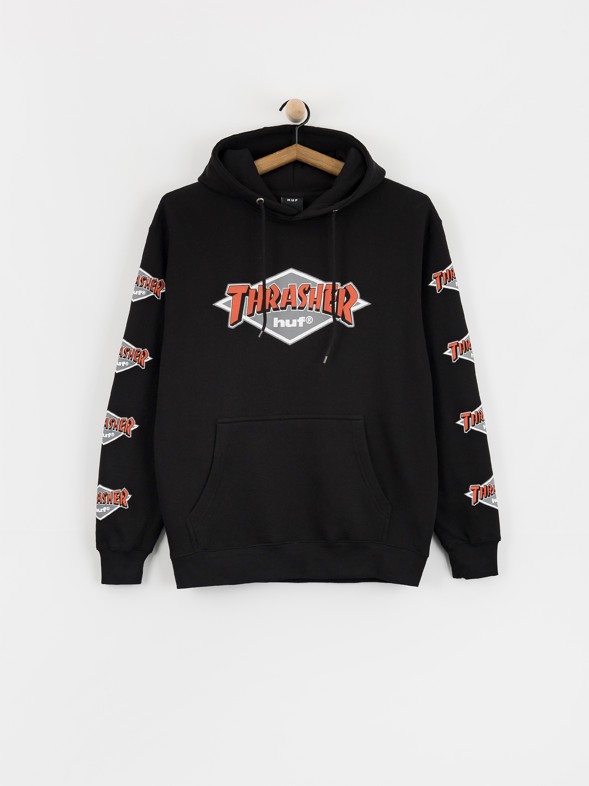 Kapucnis pulóver HUF X Thrasher Logo HD