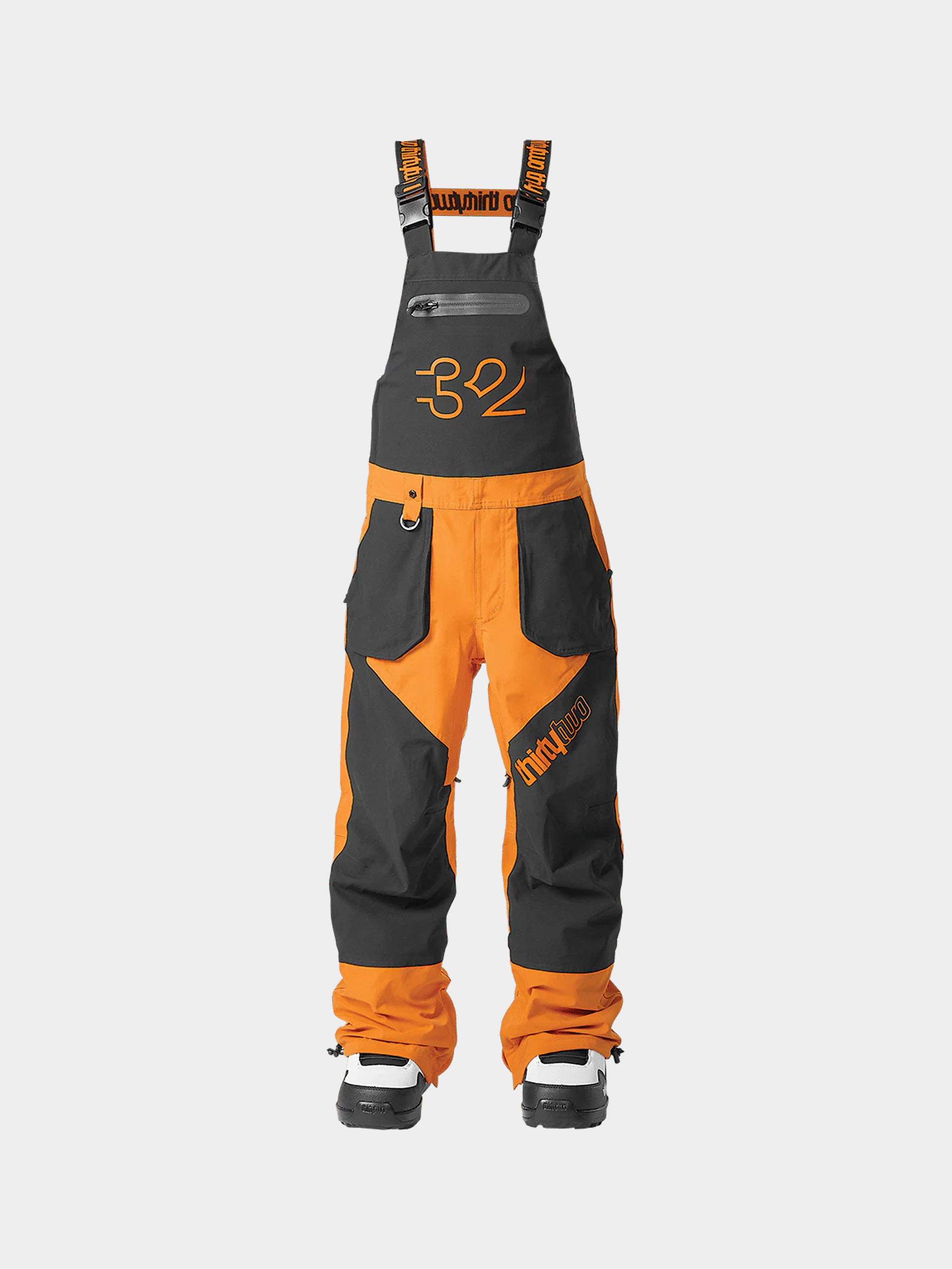 Snowboard nadrág ThirtyTwo Basement Bib JR (black/orange)