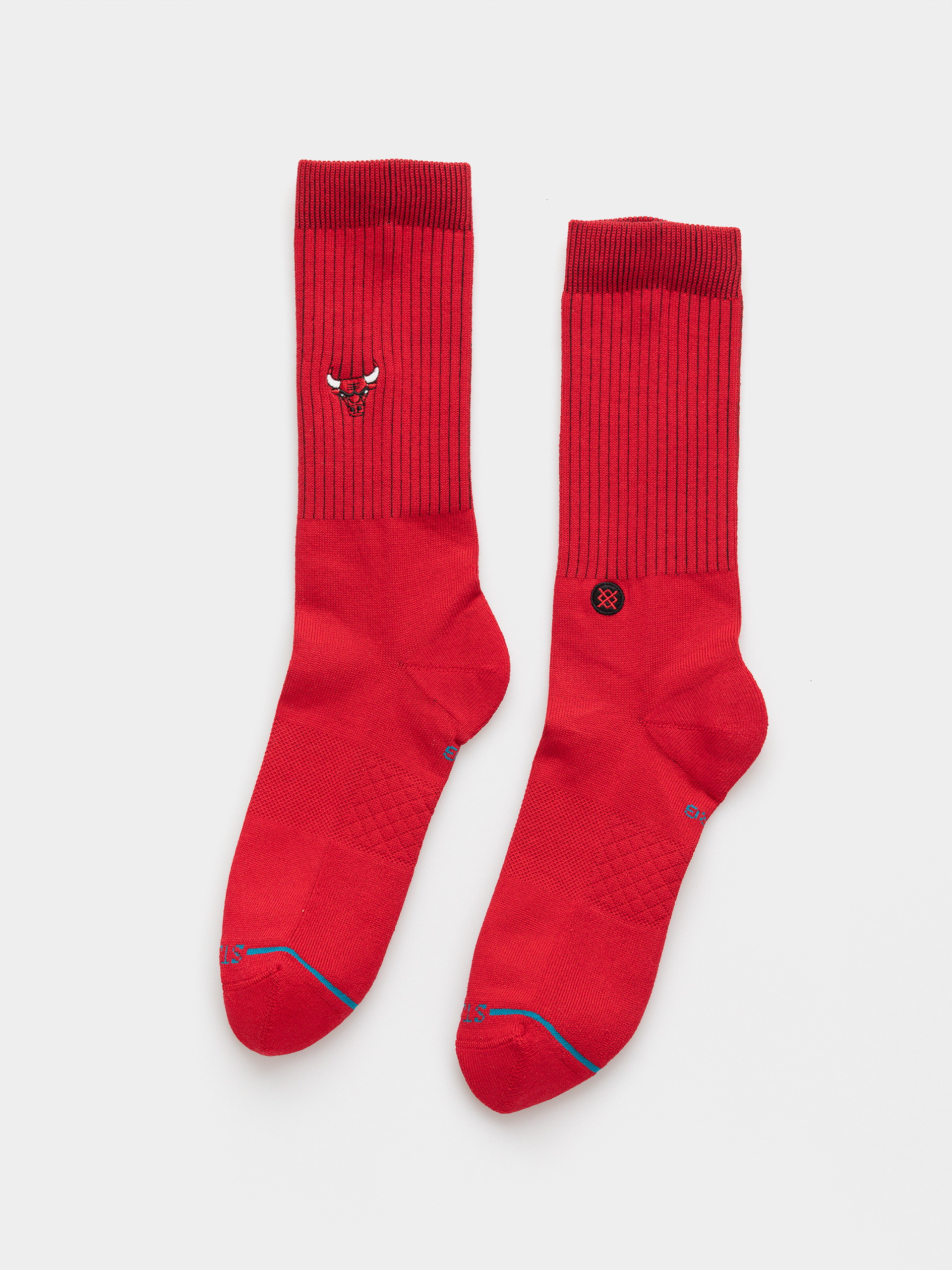 Stance Bulls Badged Crew Zokni (red)