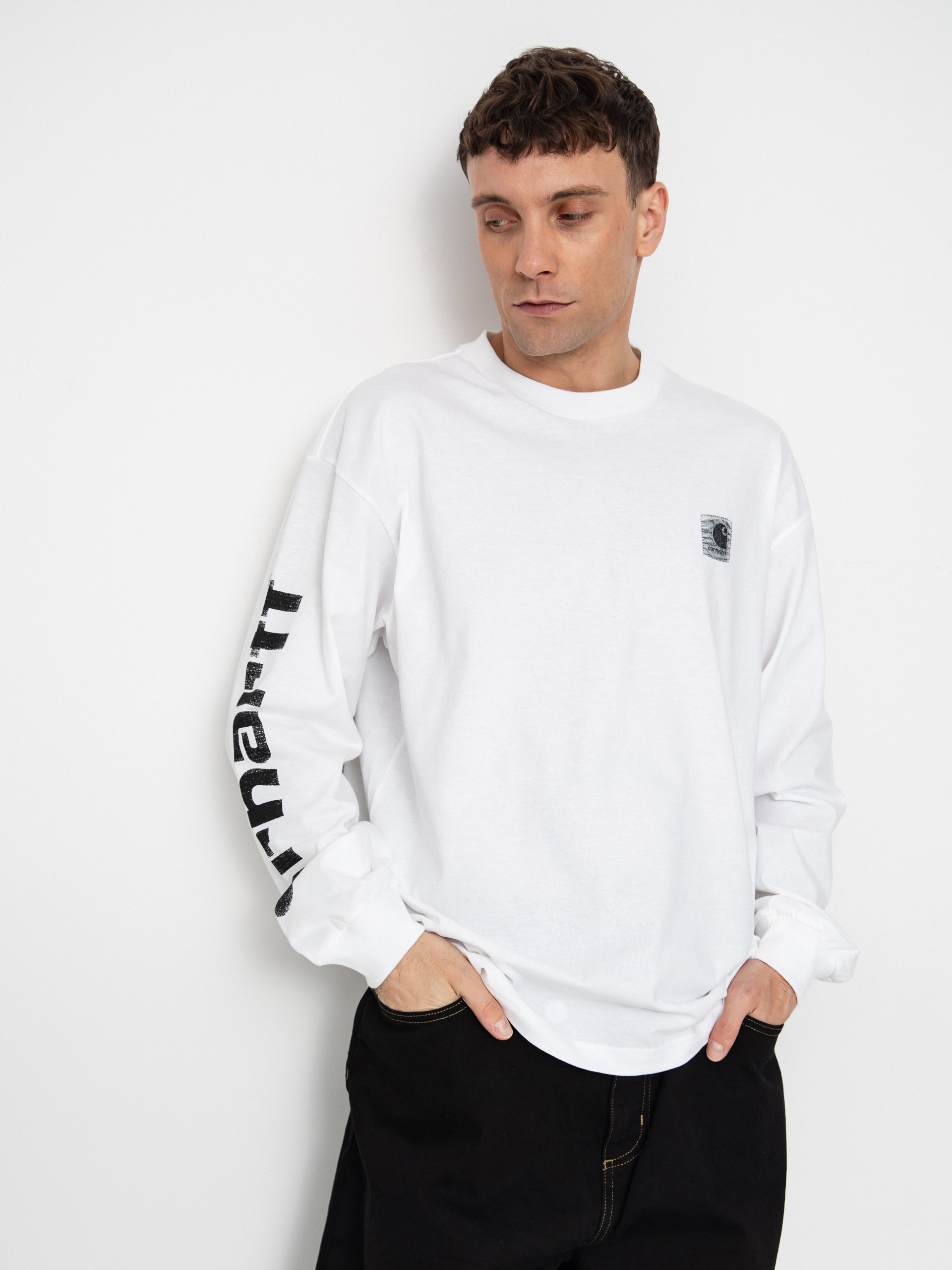 Hosszú ujjú felső Carhartt WIP Archive Script (white)