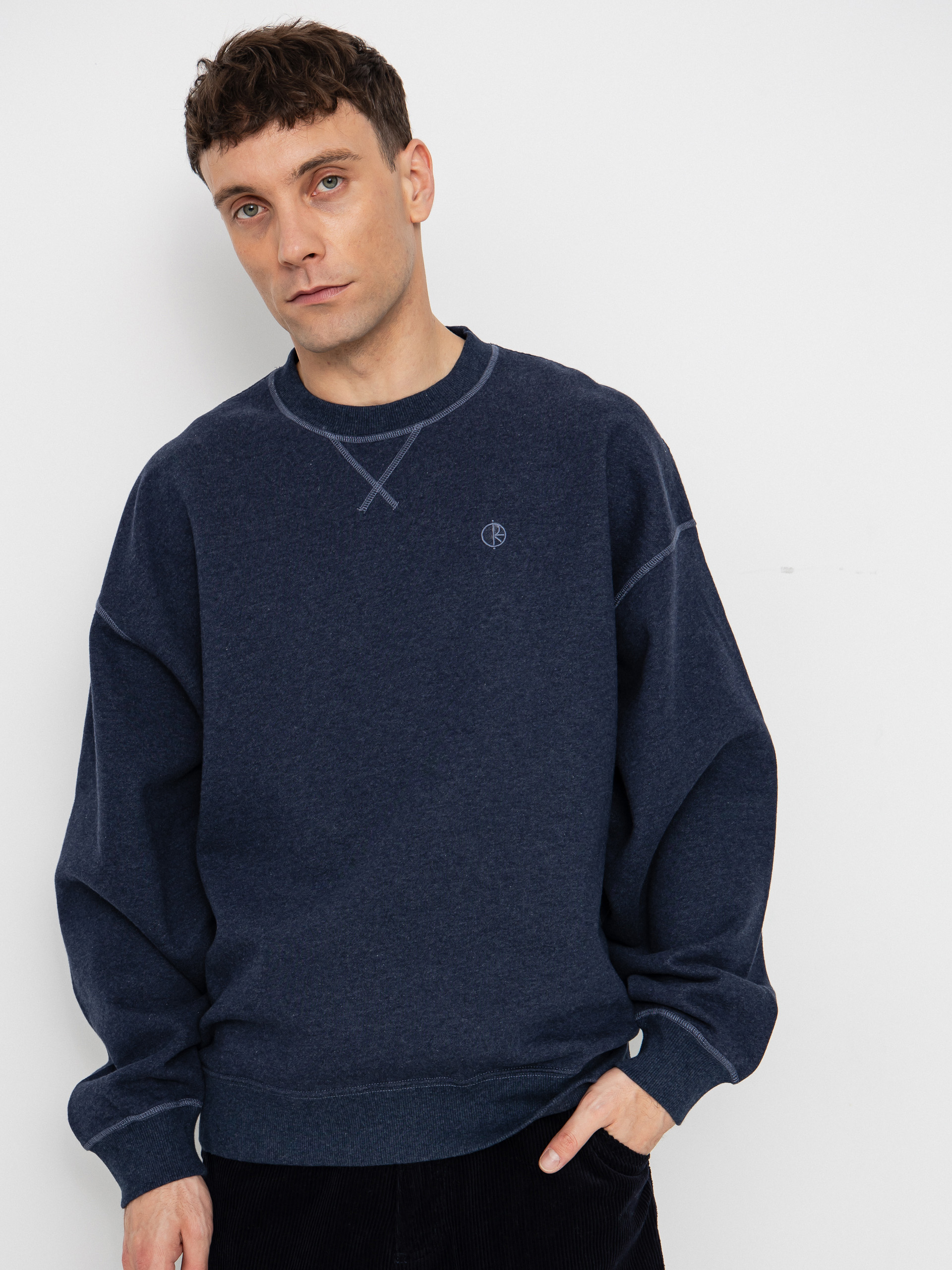 Pulóver Polar Skate Frankie Crewneck (navy melange)