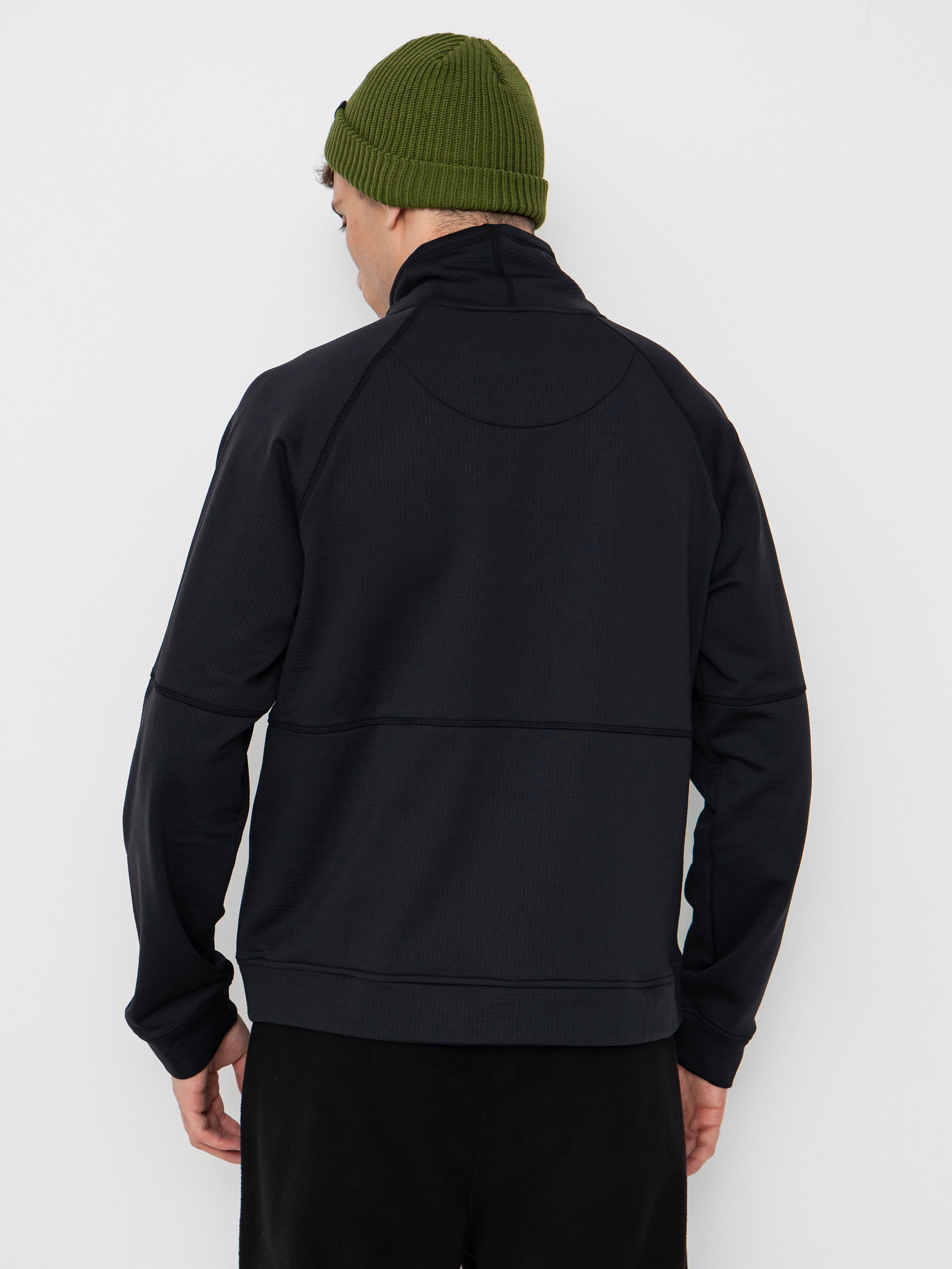 Pulóver Jones Snowboards Flagship Rec Grid 1/2 Zip (stealth black)