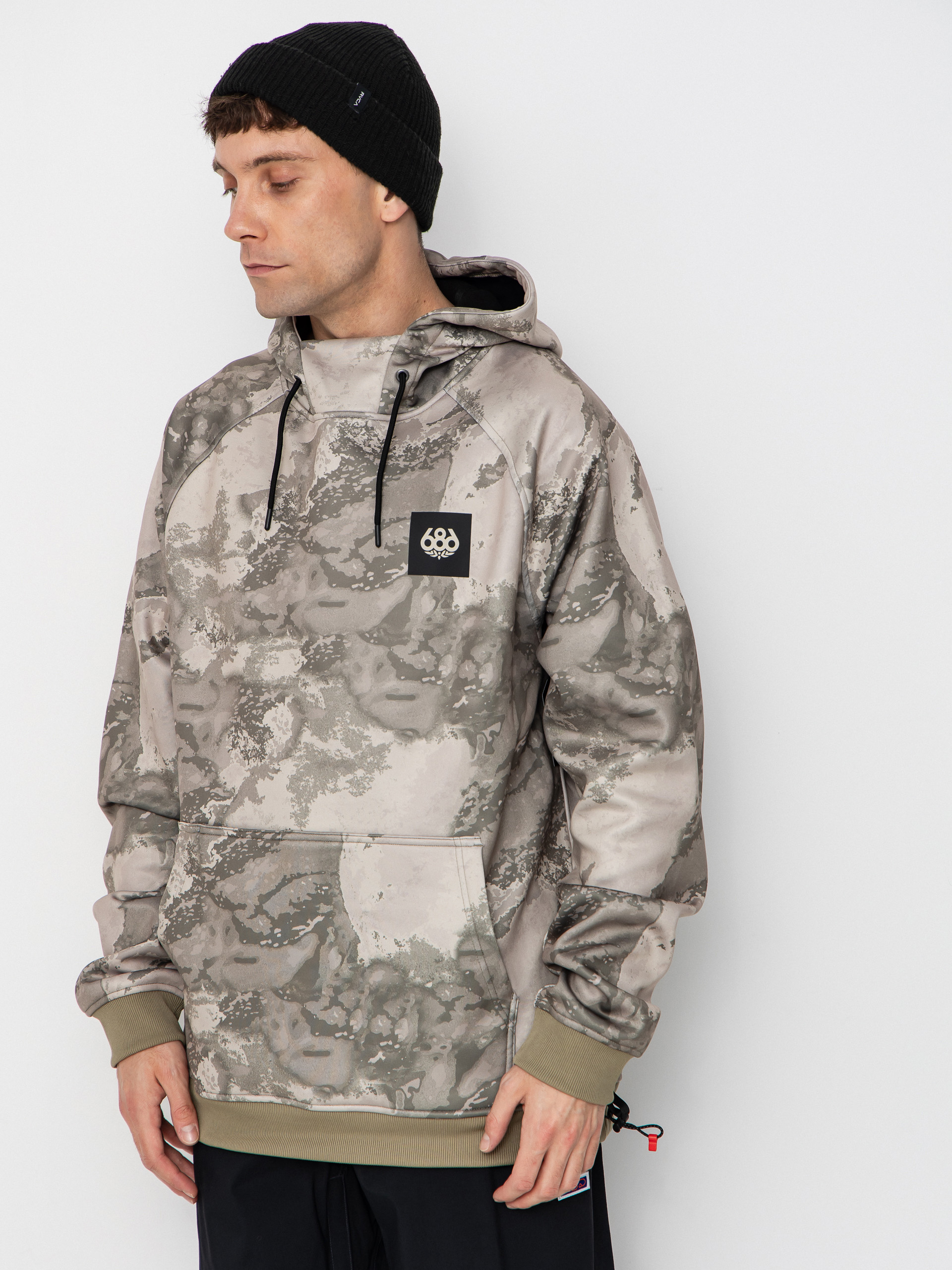 Férfi Thermo pulóver 686 Bonded Fleece HD (limestone hemisphere print)