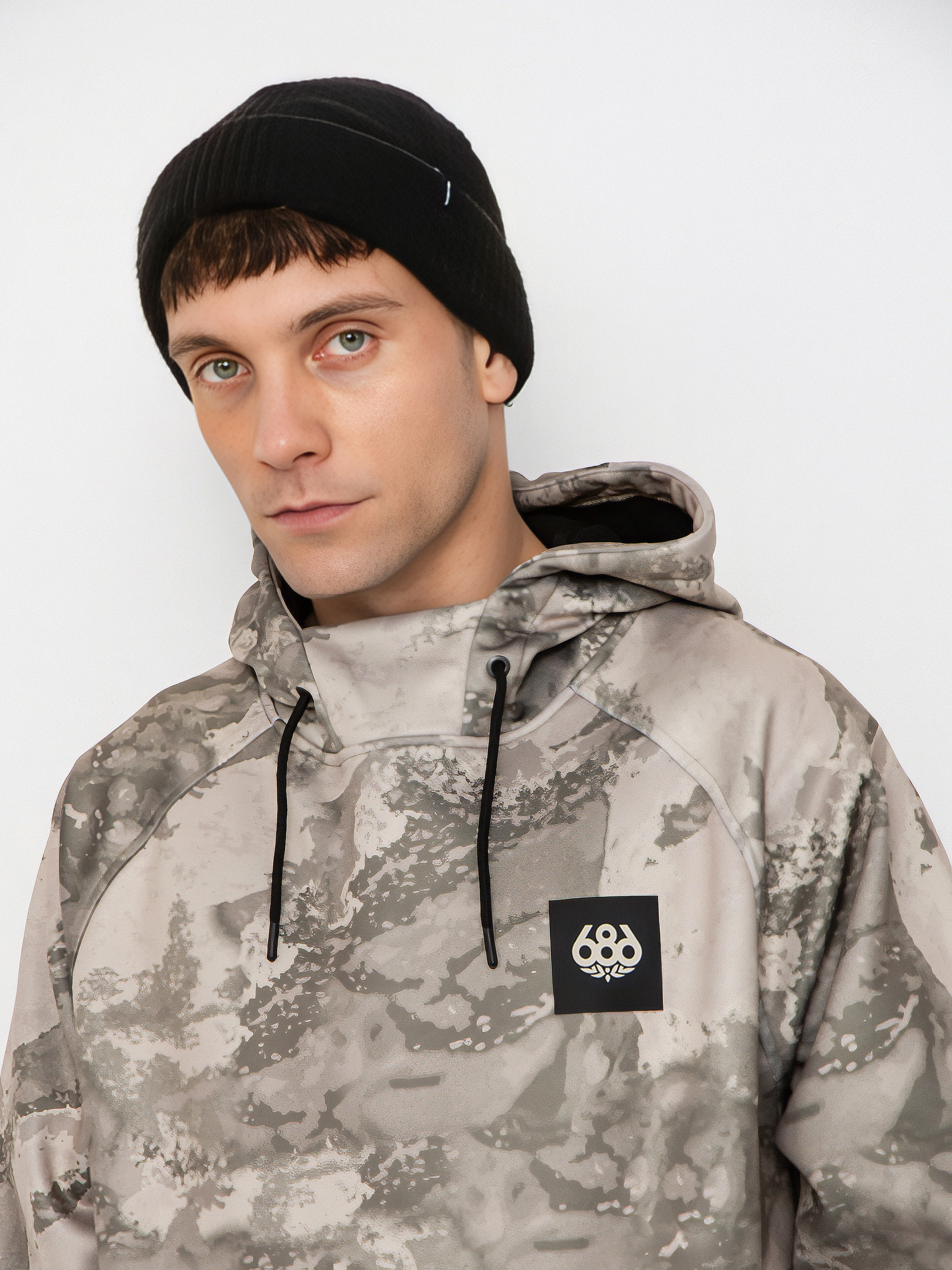 Férfi Thermo pulóver 686 Bonded Fleece HD (limestone hemisphere print)