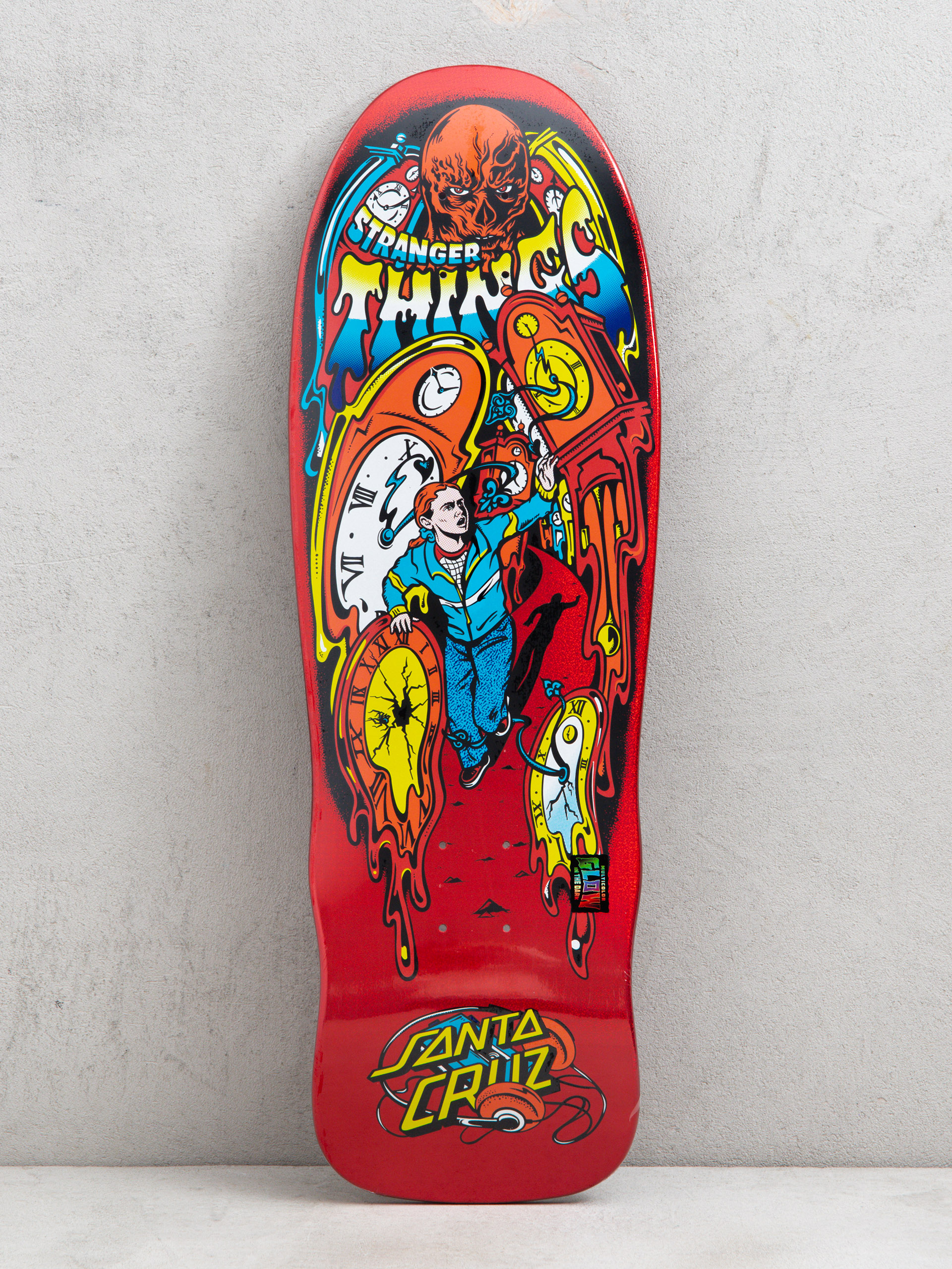 Gördeszka lap Santa Cruz X Stranger Things Grabke Max Melting Clock