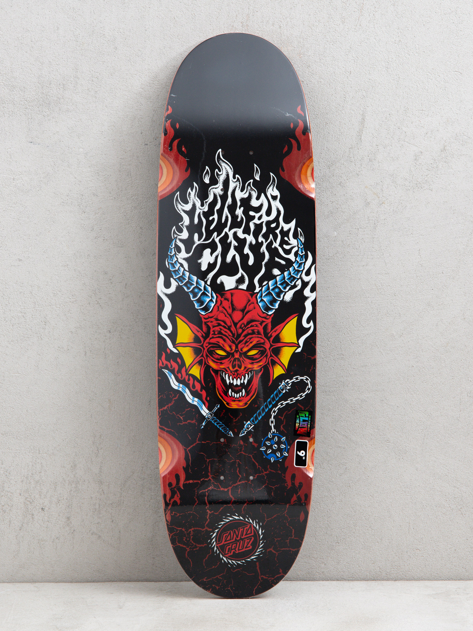 Gördeszka lap Santa Cruz X Stranger Things Hellfire Club Flames