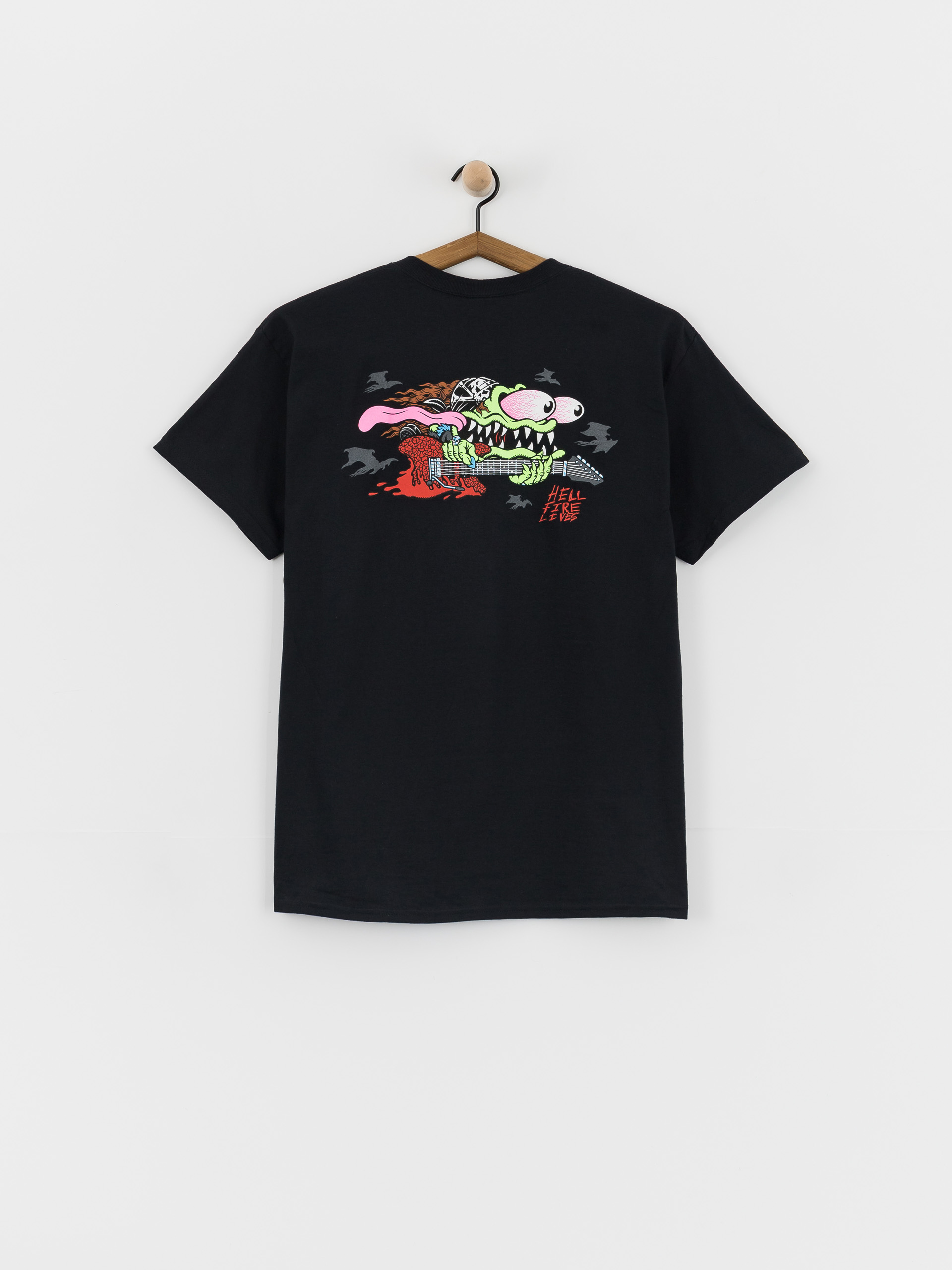 Santa Cruz X Stranger Things Eddie Slasher Póló (black)