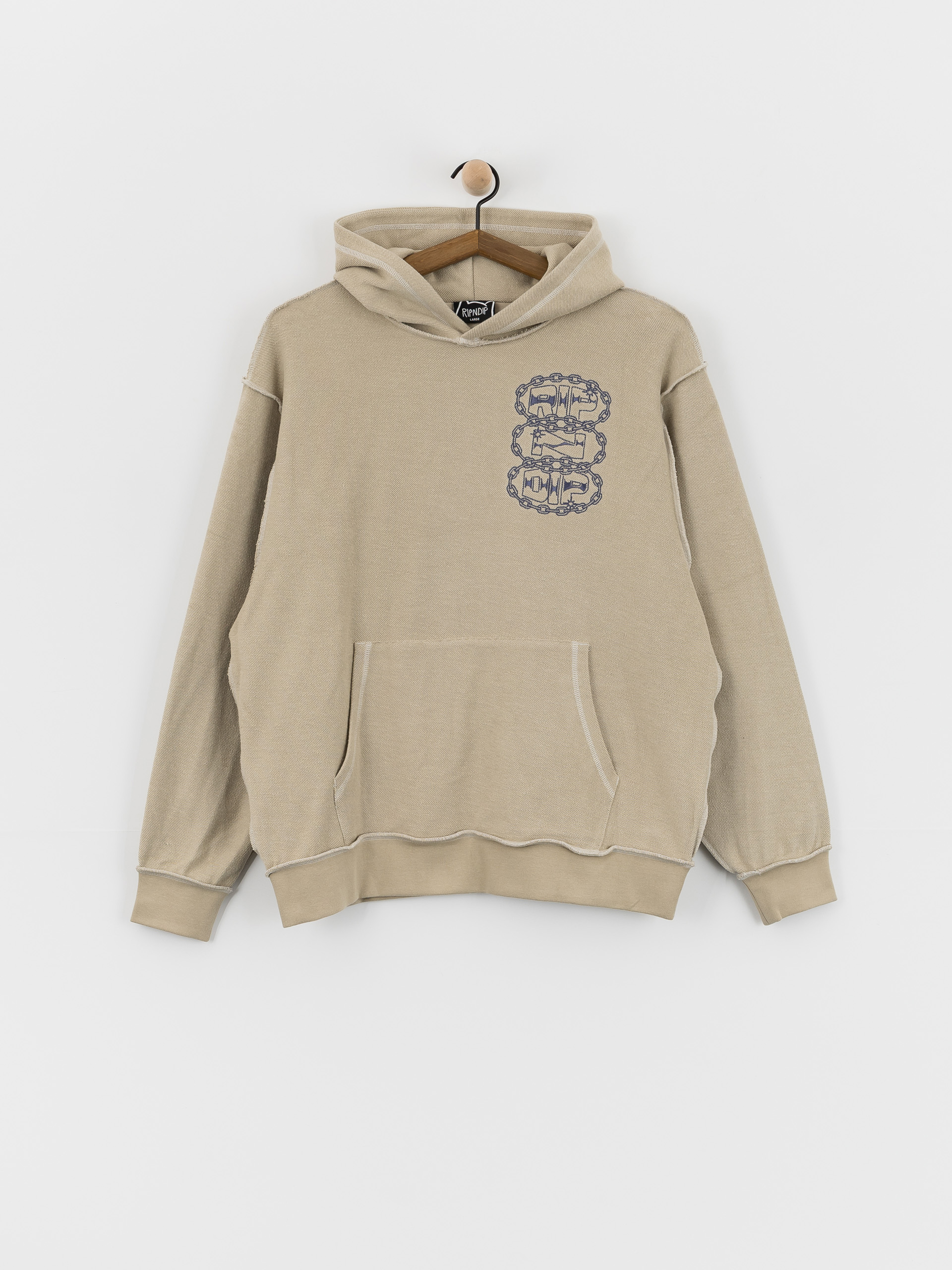 RipNDip Linked Up Reverse Stitched HD Kapucnis pulóver (khaki)