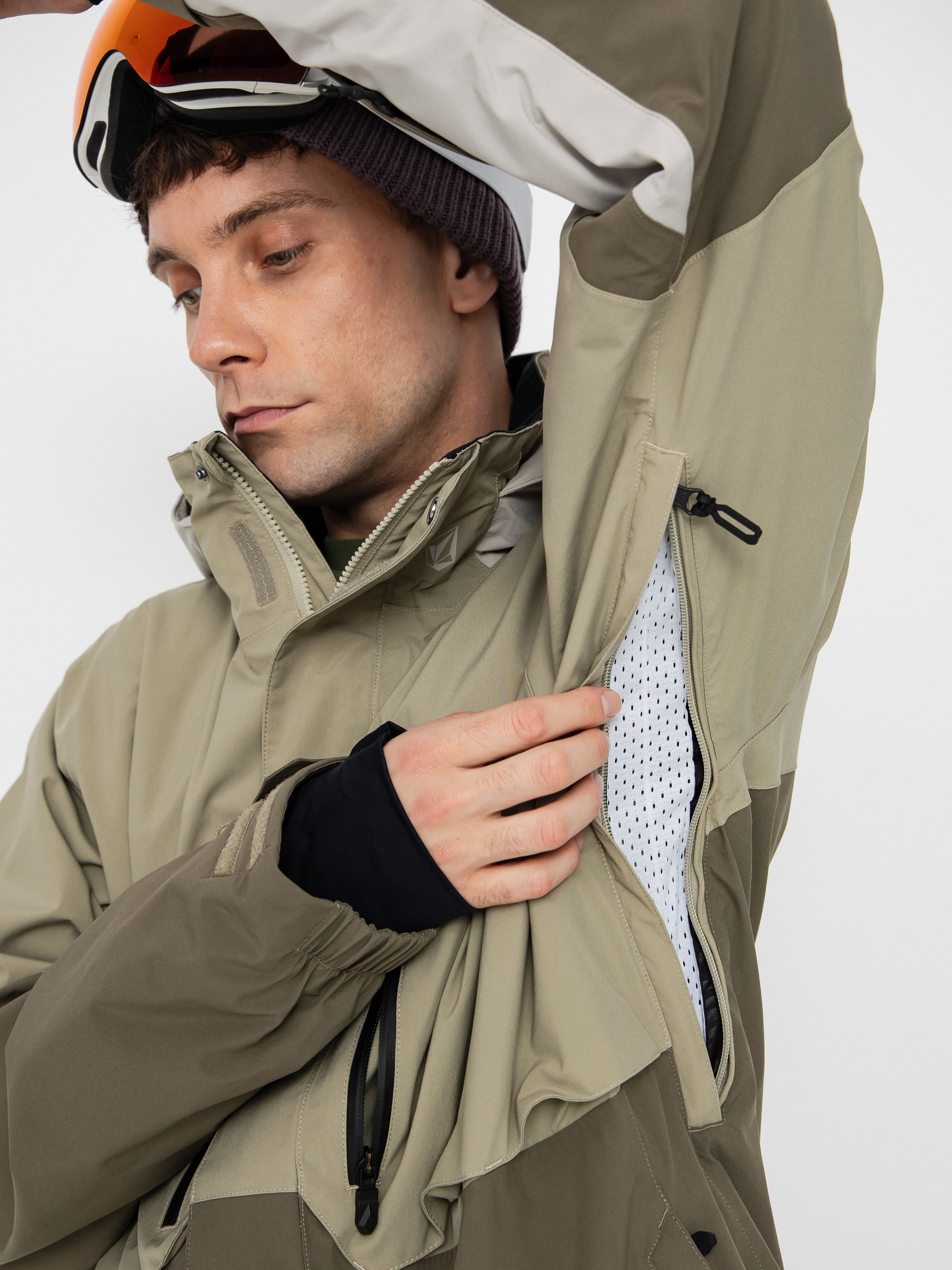 Férfi Snowboard dzseki Volcom Rnge Stretch 30K (moss green)