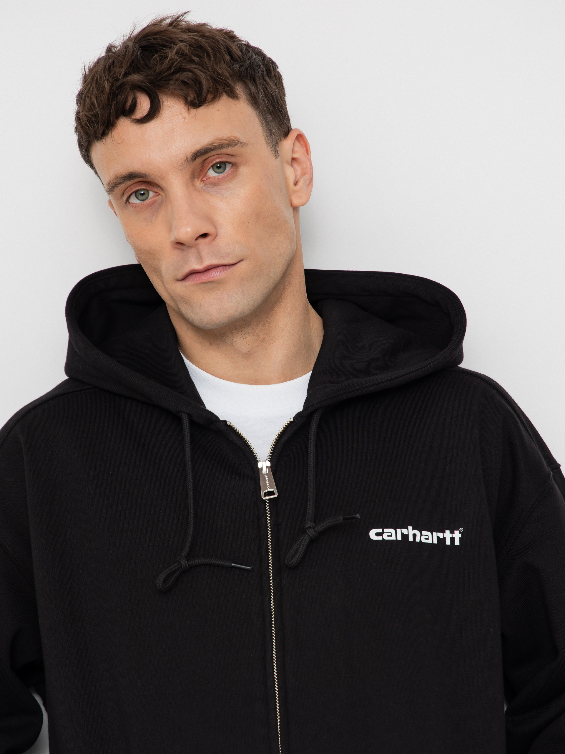 Kapucnis pulóver Carhartt WIP Archive Lines ZHD (black)