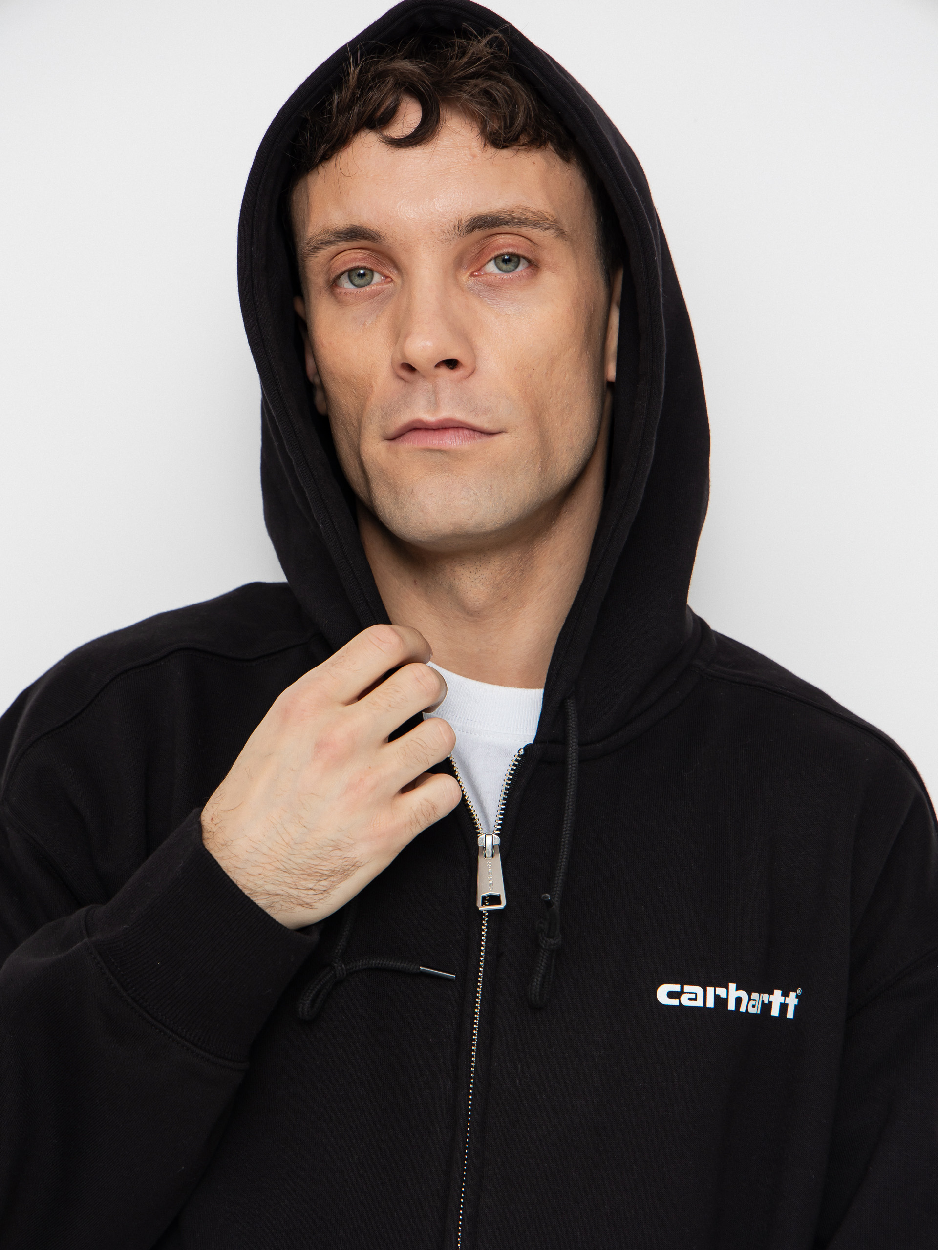 Kapucnis pulóver Carhartt WIP Archive Lines ZHD (black)
