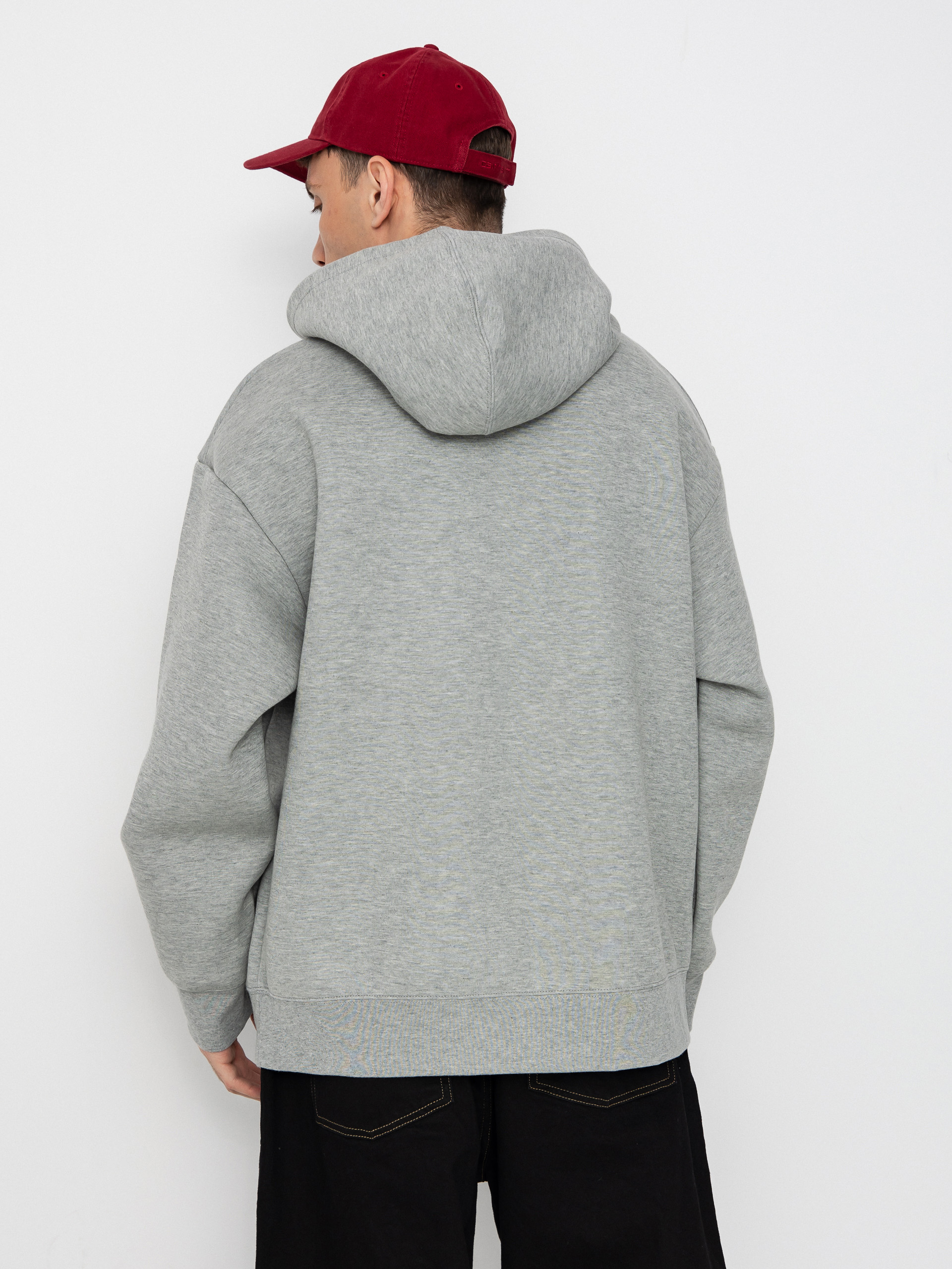 Kapucnis pulóver Carhartt WIP Alda HD (grey heather/white)