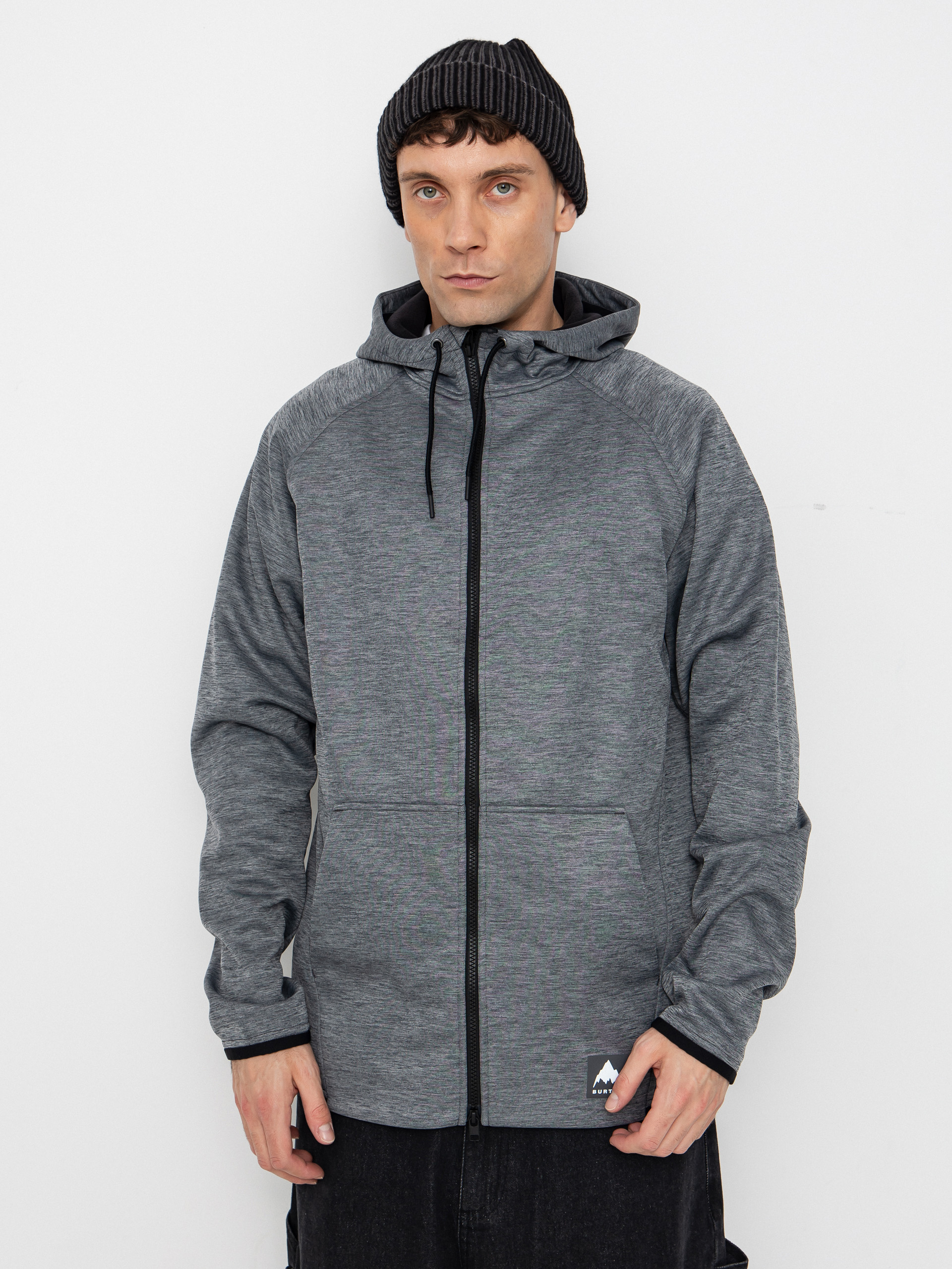 Thermo pulóver Burton Crown ZHD (true black heather)