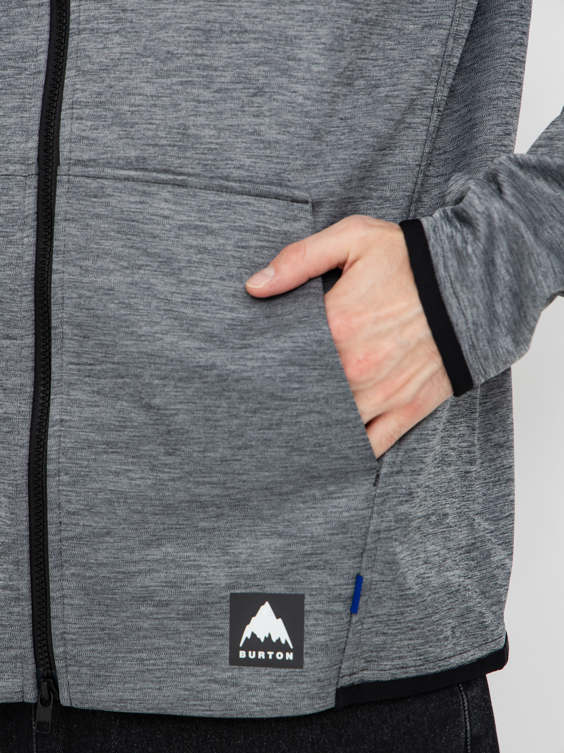 Férfi Thermo pulóver Burton Crown ZHD (true black heather)