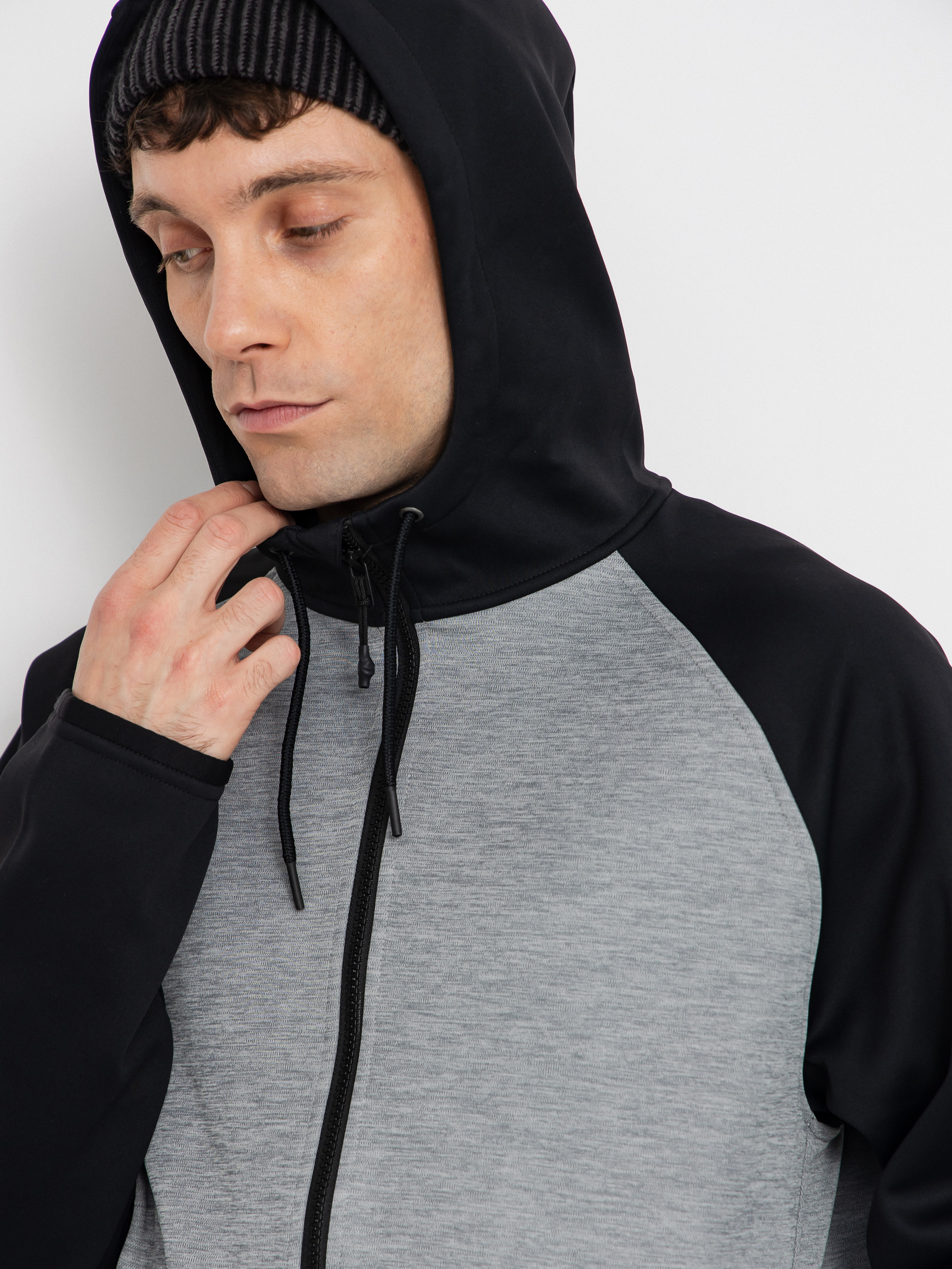 Férfi Thermo pulóver Burton Crown ZHD (gray heather/true black)