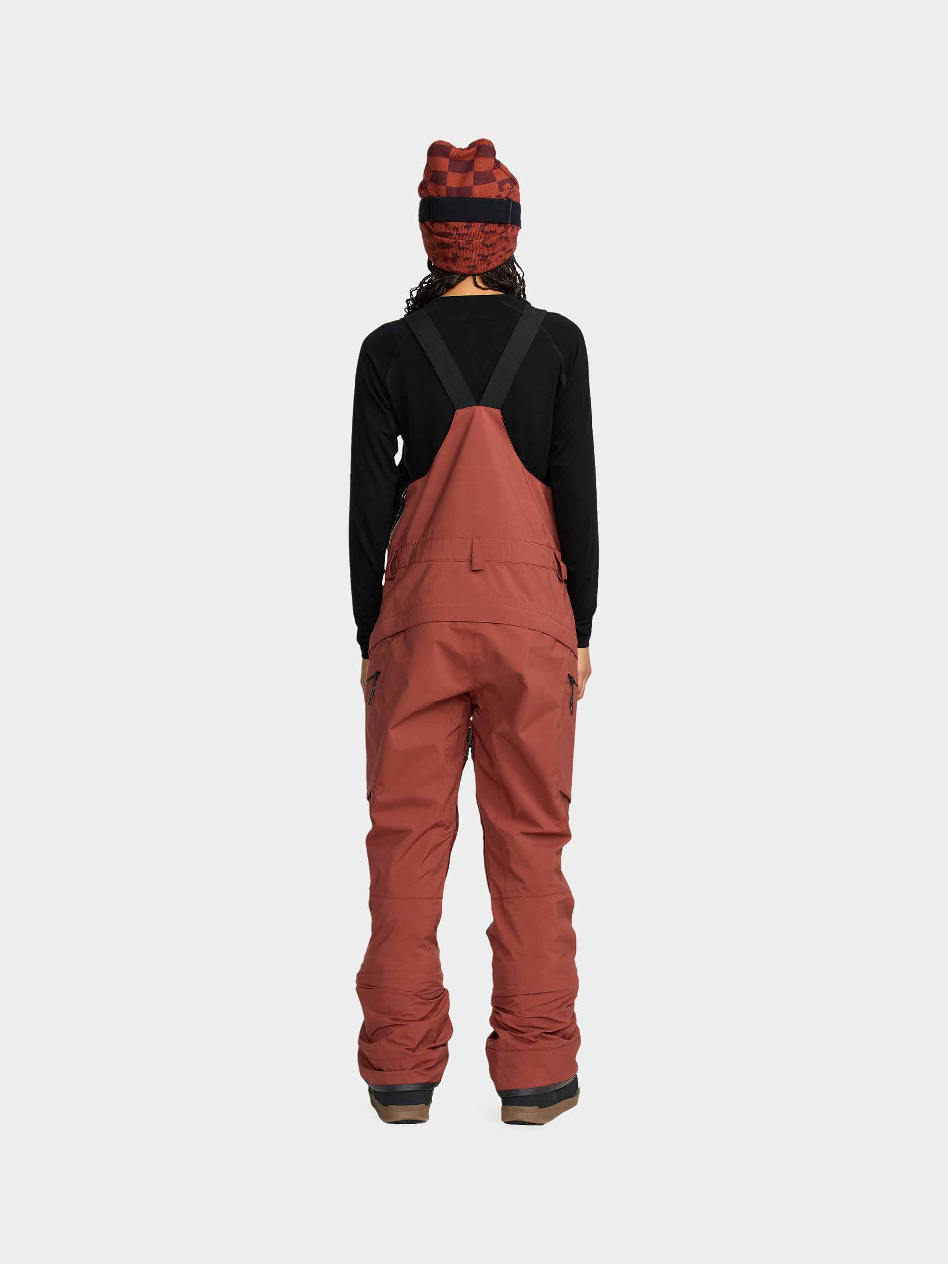 Női Snowboard nadrág Volcom Ash Stretch Gore Bib Overall (henna)