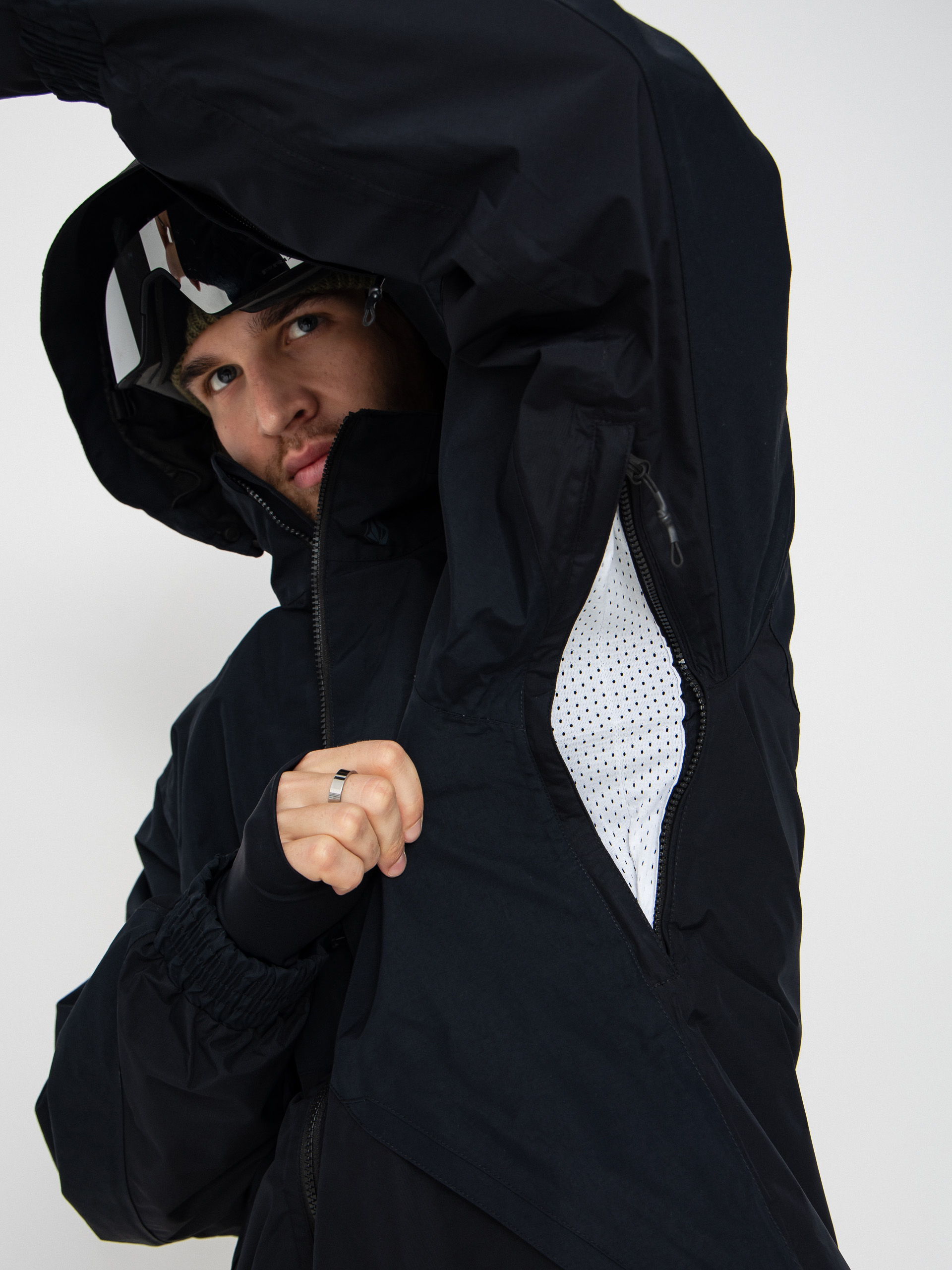 Férfi Snowboard dzseki Volcom Longo Gore Tex (black)