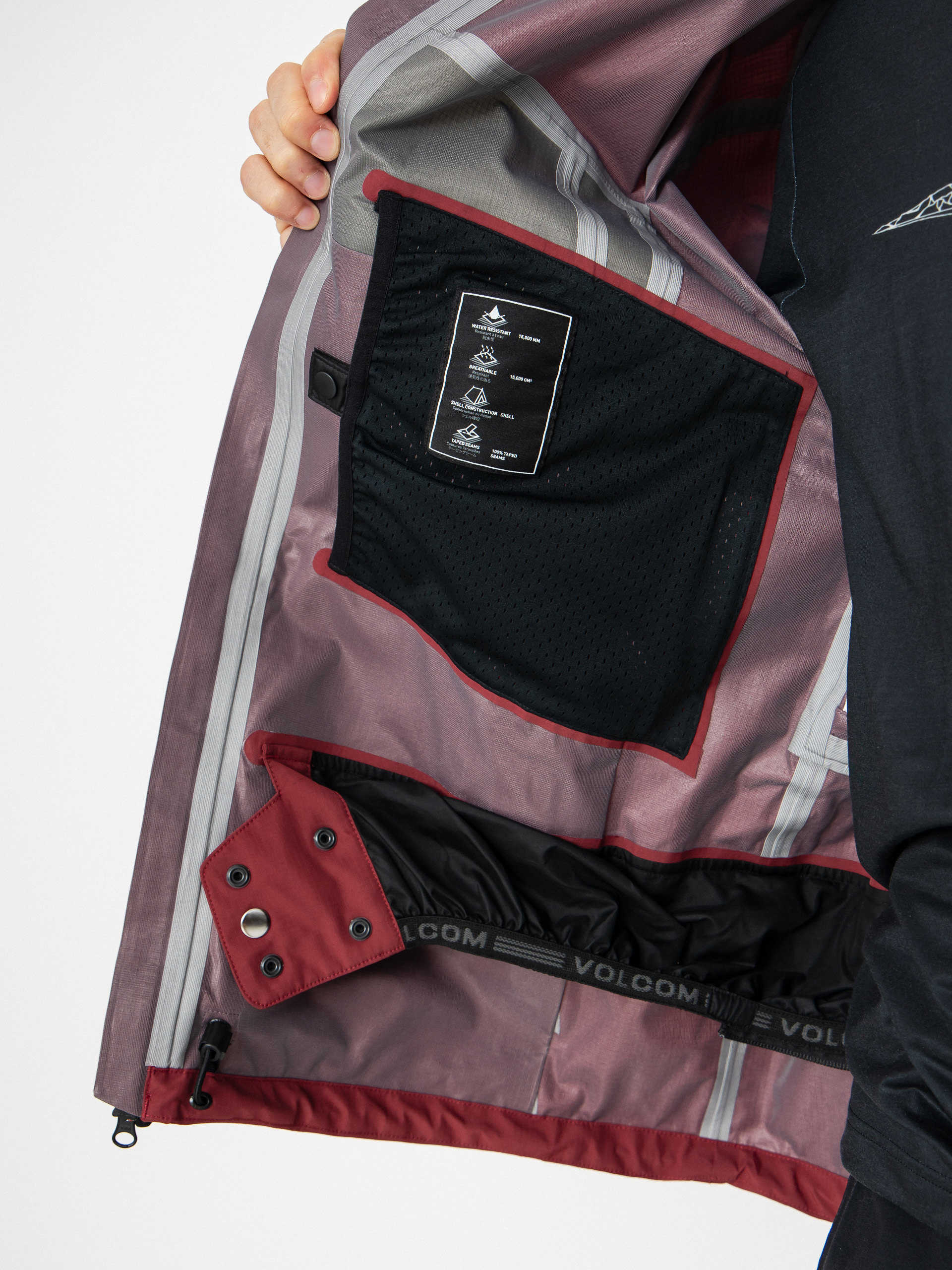 Férfi Snowboard dzseki Volcom Arthur 3L (burnt red)