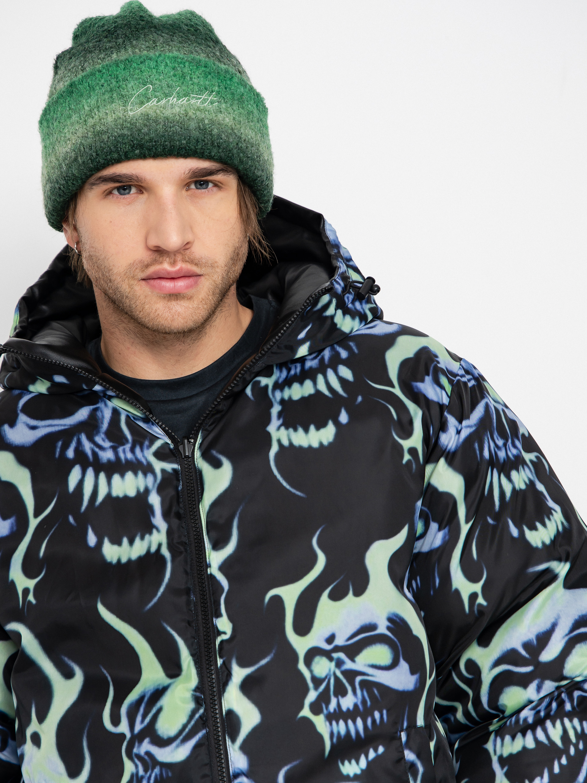 Wasted Paris Skull Puffer Dzseki (black)