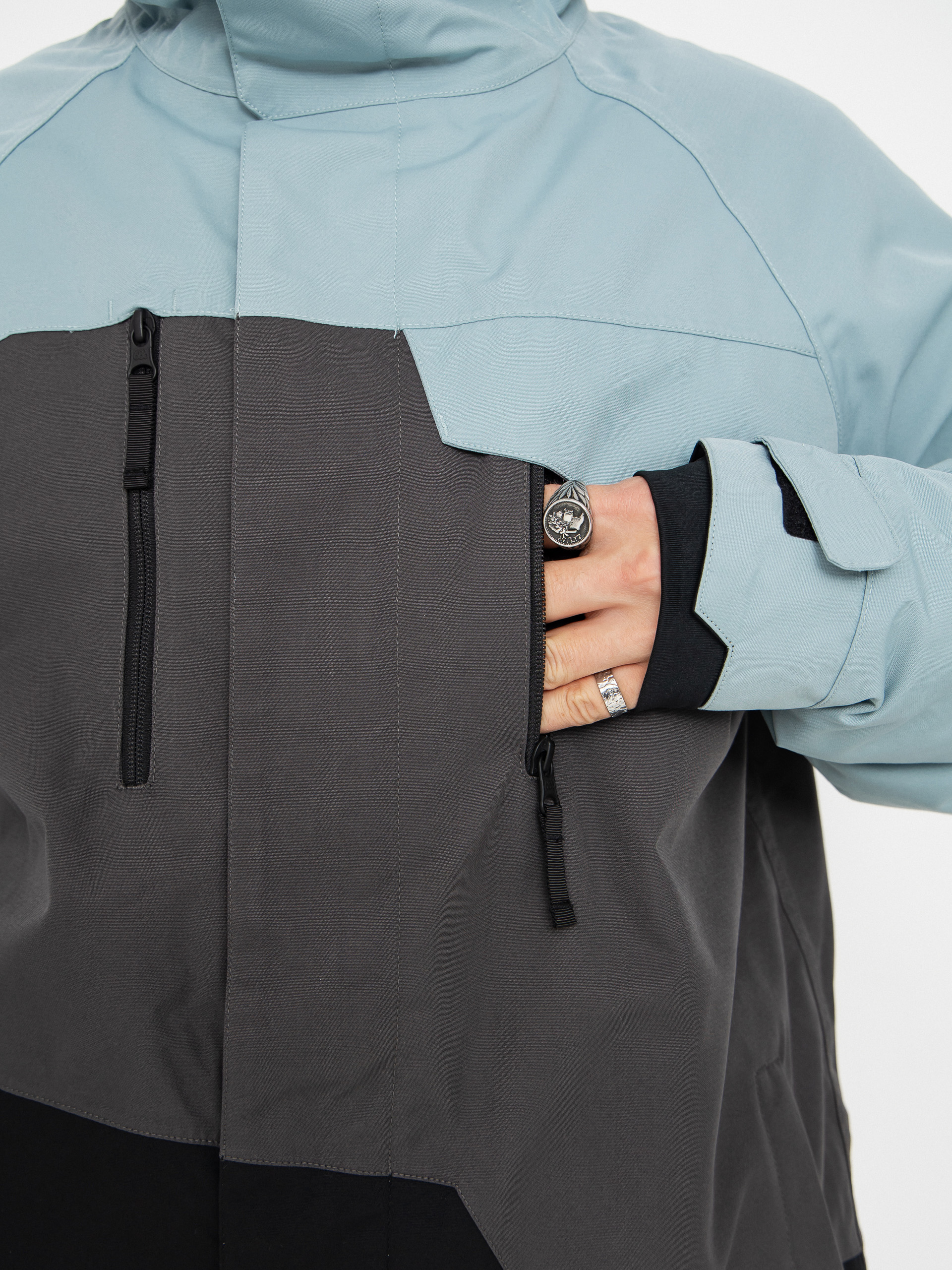 Férfi Snowboard dzseki 686 Geo Insulated (dusty marine colorblock)