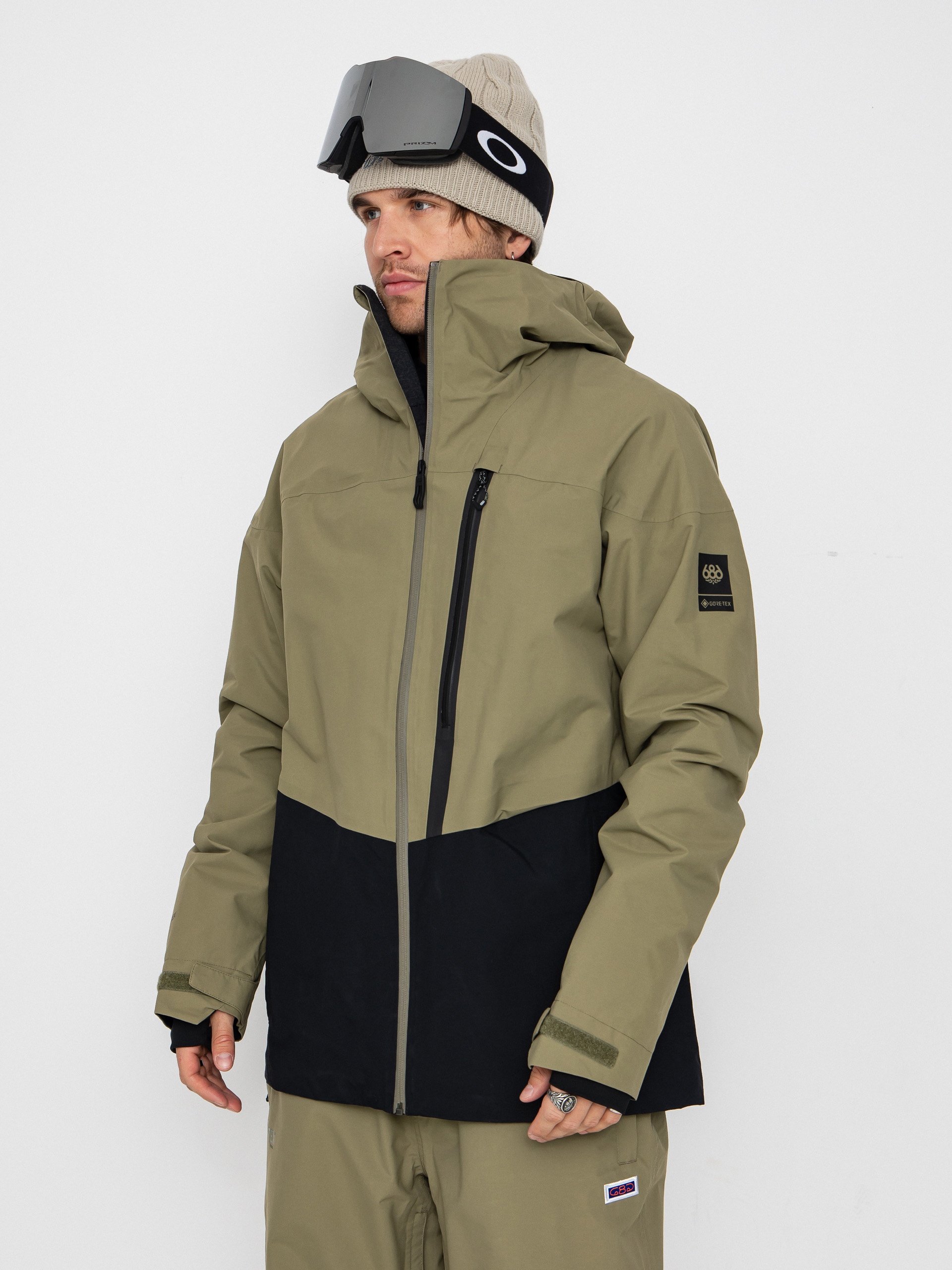 Férfi Snowboard dzseki 686 Gore-TeX GT Thermagraph (sage colorblock)