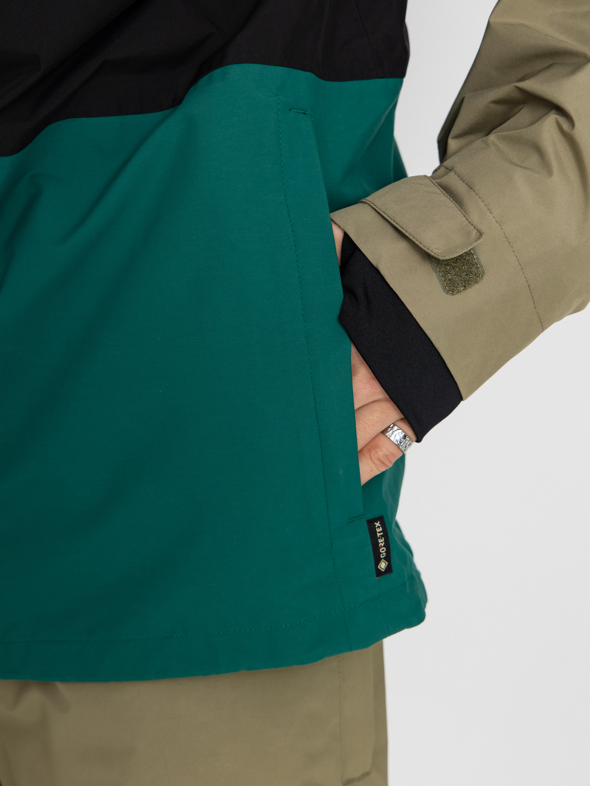 Férfi Snowboard dzseki 686 Gore-TeX Core (sage colorblock)